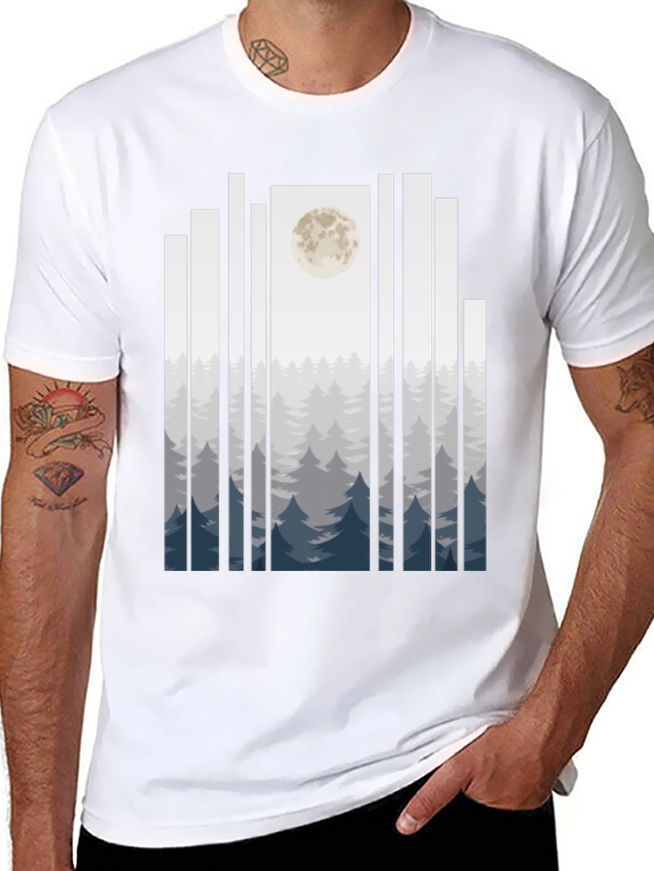 Moonlit Forest T-Shirt - Black