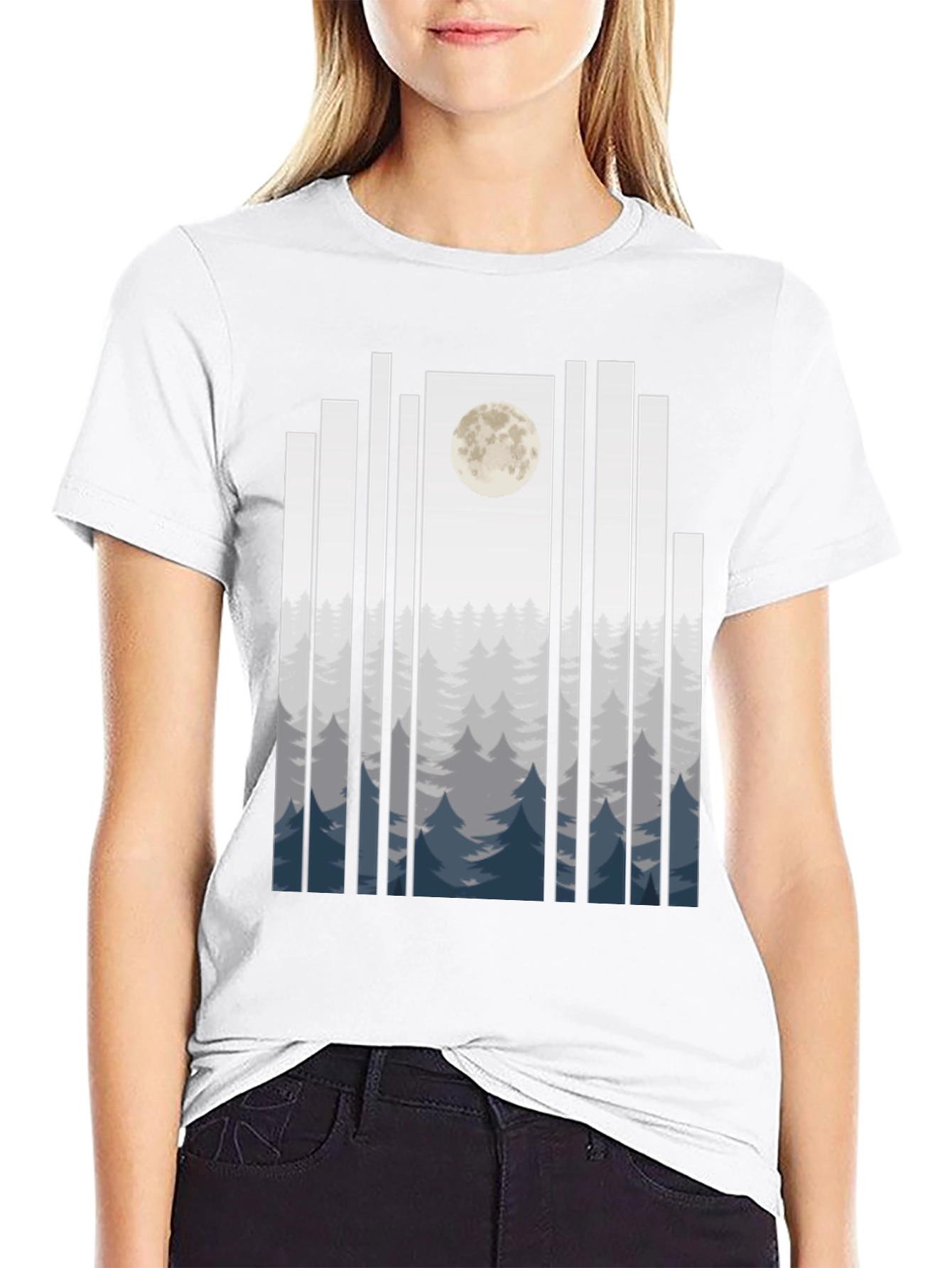Moonlit Forest T-Shirt - Black