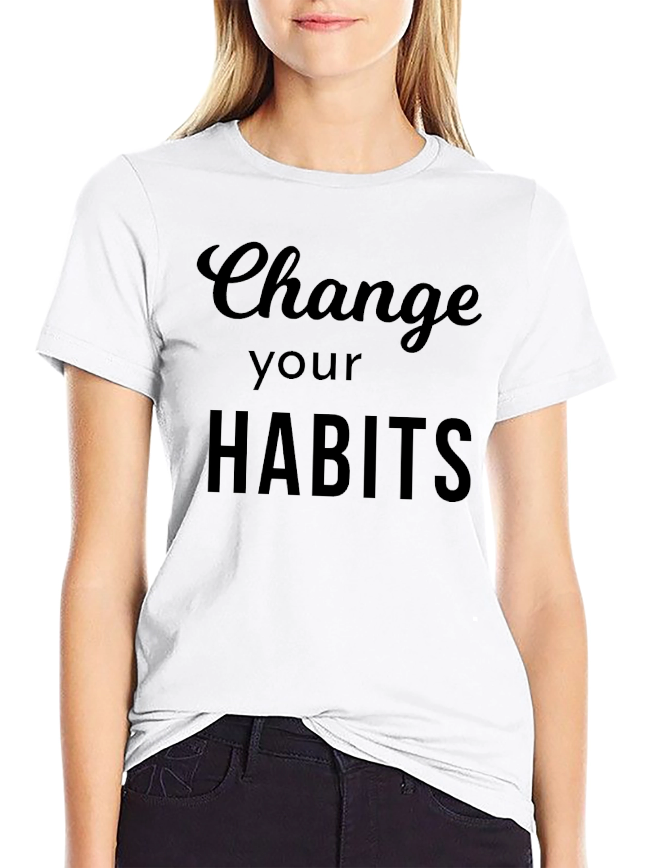 Change Your Habits Black Graphic Tee