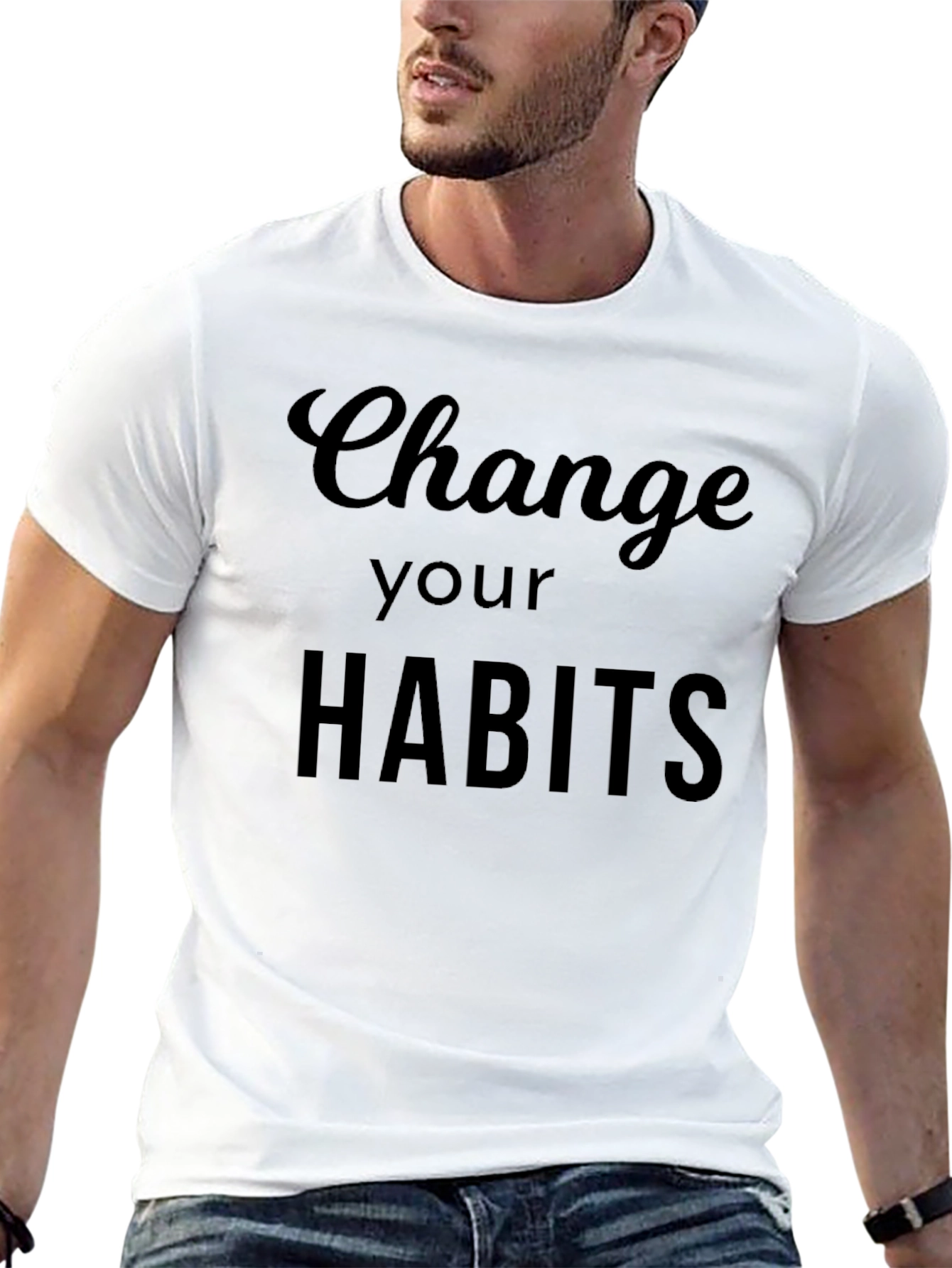 Change Your Habits Black Graphic Tee