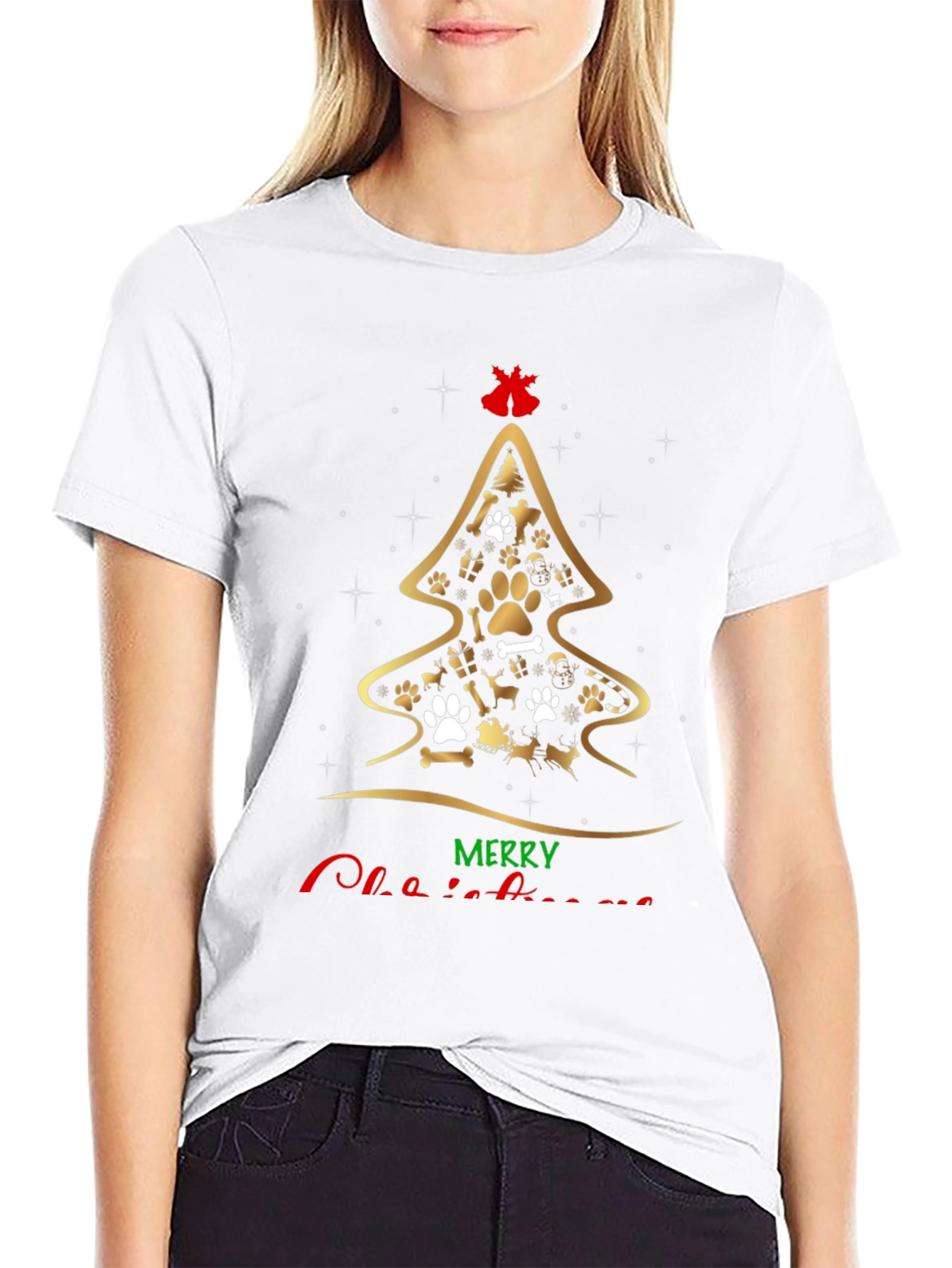 Dog Lover Christmas Tree T-Shirt