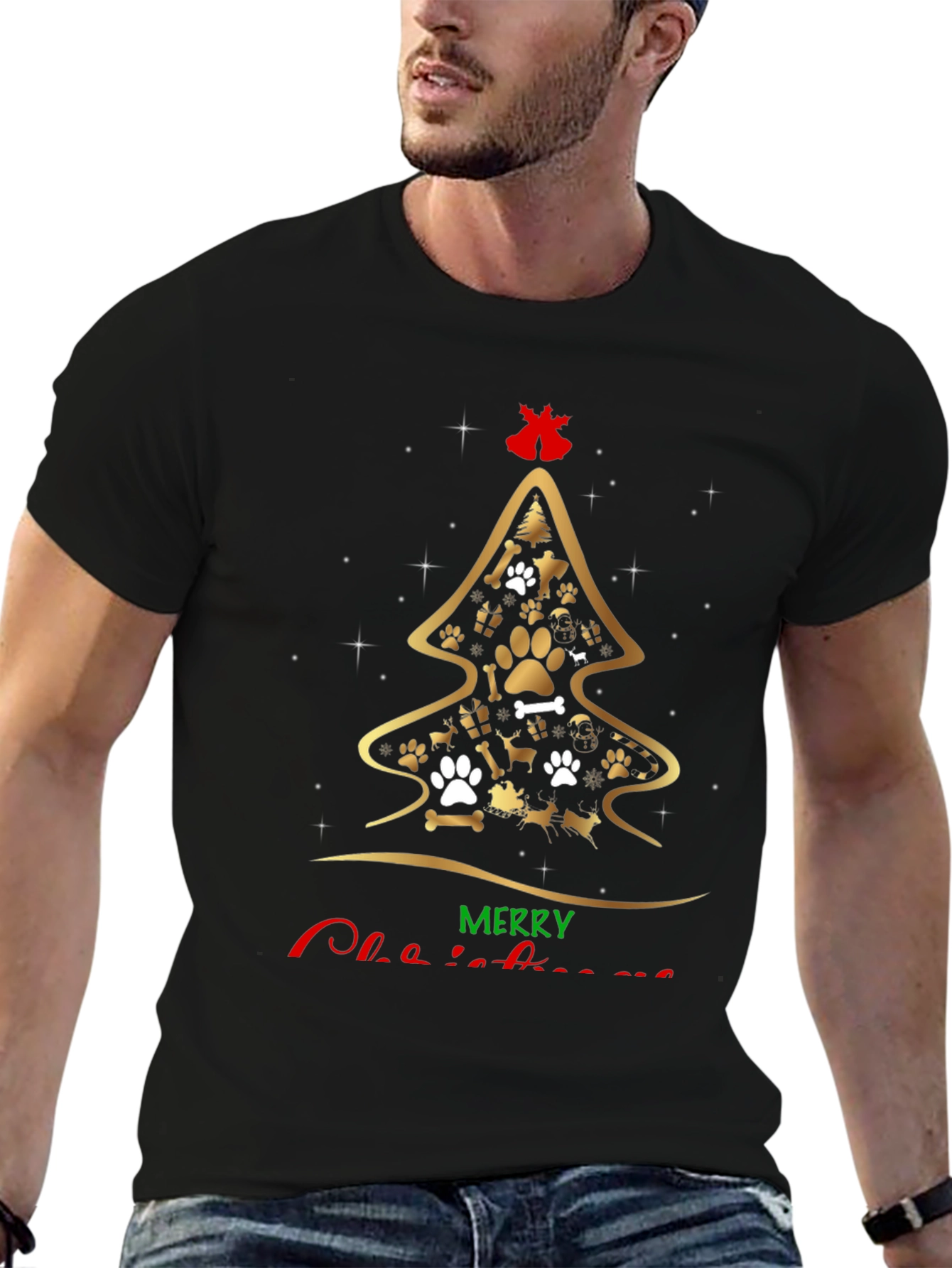 Dog Lover Christmas Tree T-Shirt