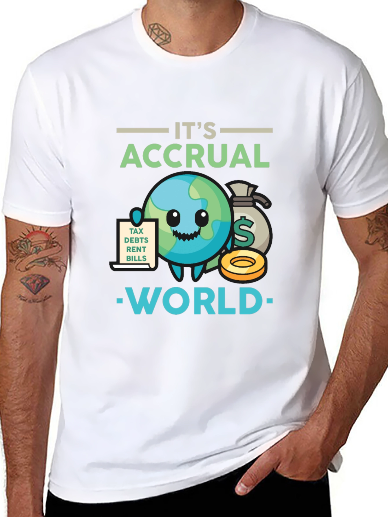 Its Accrual World Funny Accounting T-Shirt