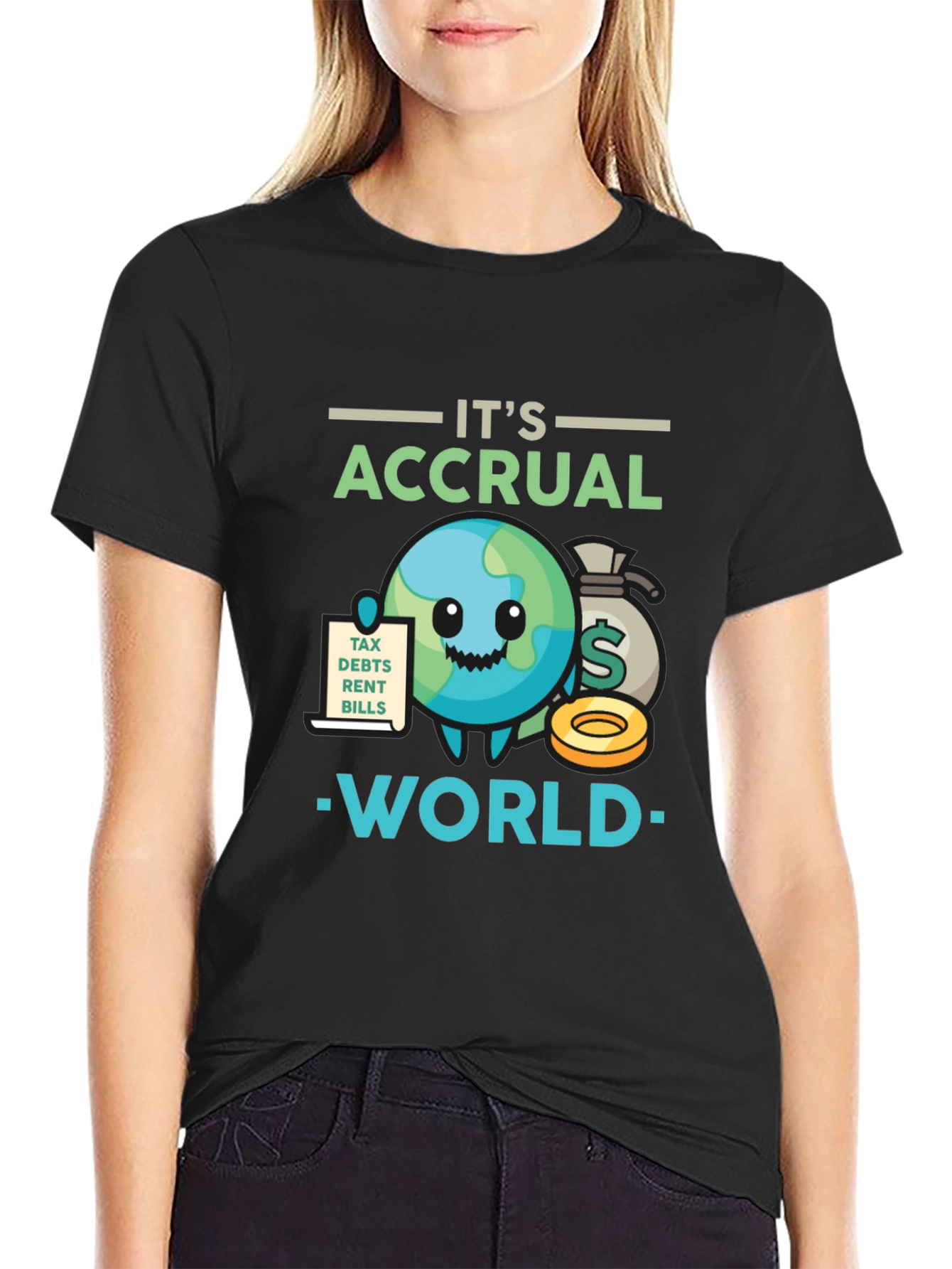 Its Accrual World Funny Accounting T-Shirt