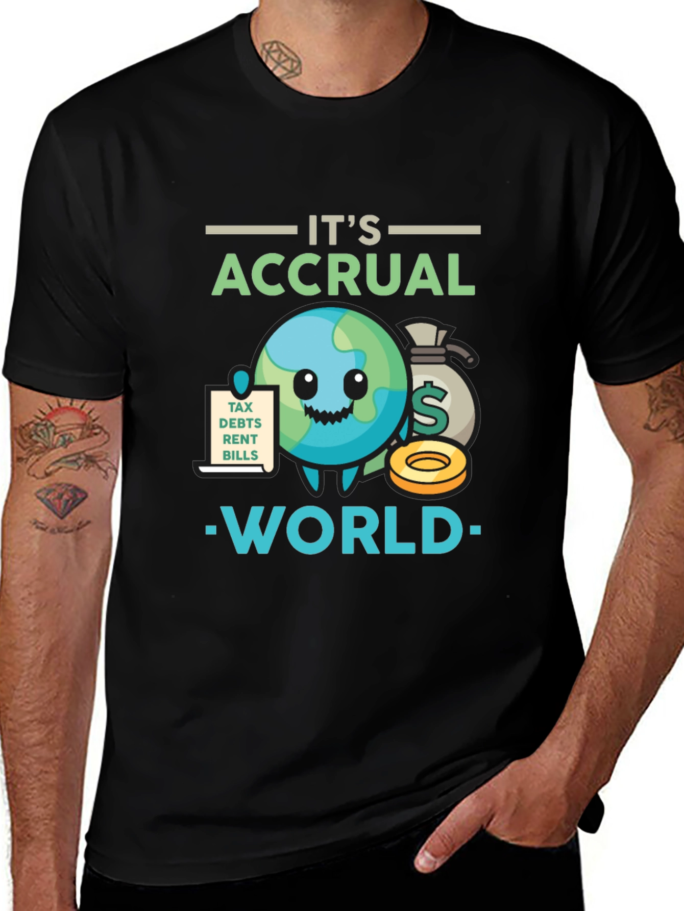 Its Accrual World Funny Accounting T-Shirt