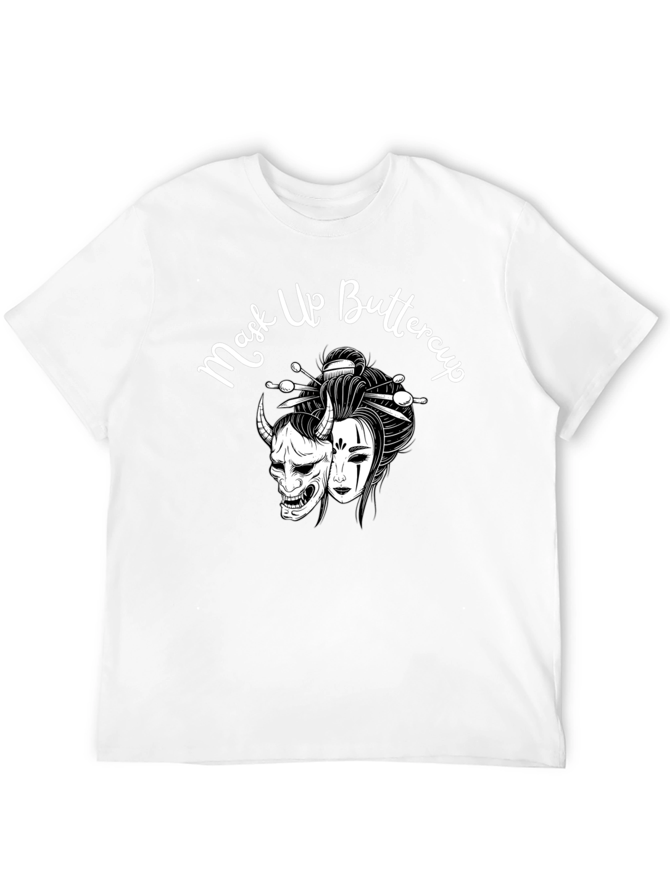 Mask Up Buttercup Graphic Tee - Black
