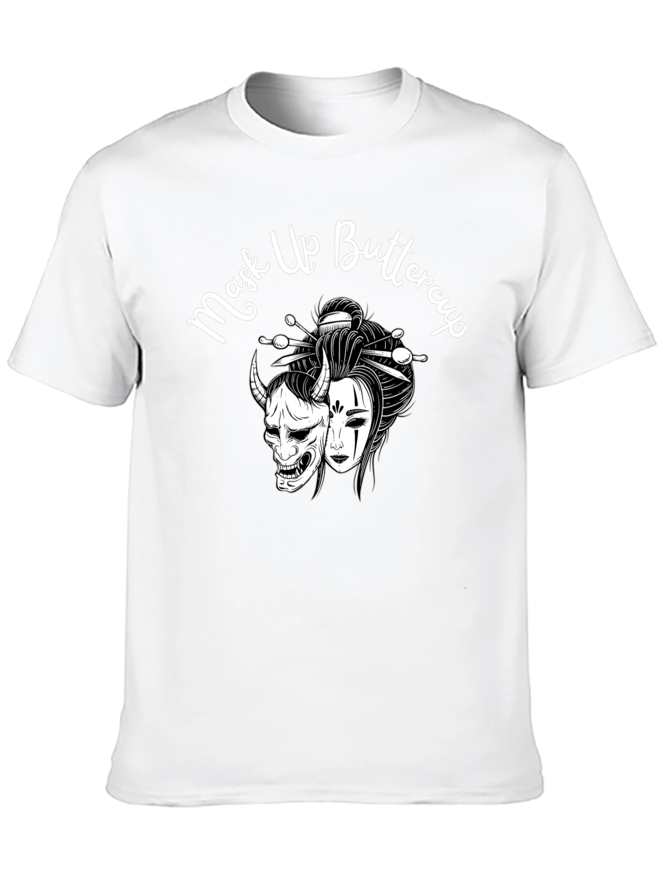 Mask Up Buttercup Graphic Tee - Black