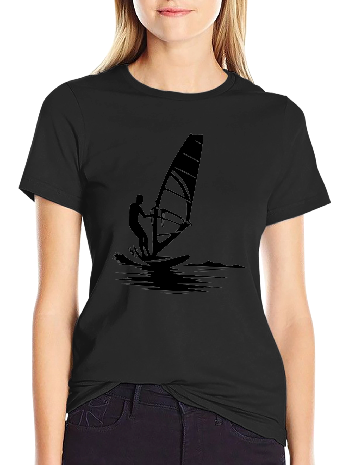 Windsurfer Graphic Tee - Black T-Shirt