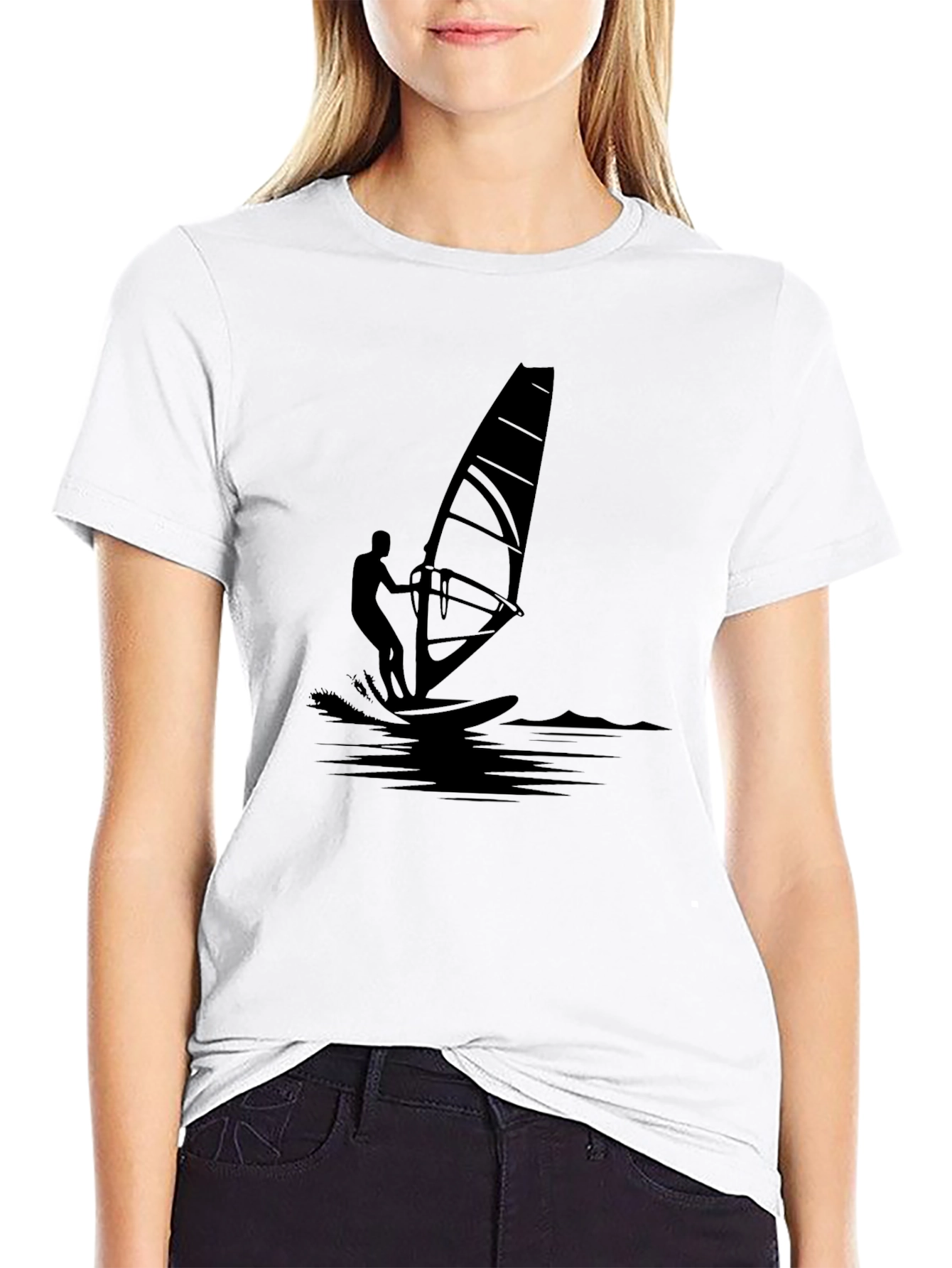 Windsurfer Graphic Tee - Black T-Shirt