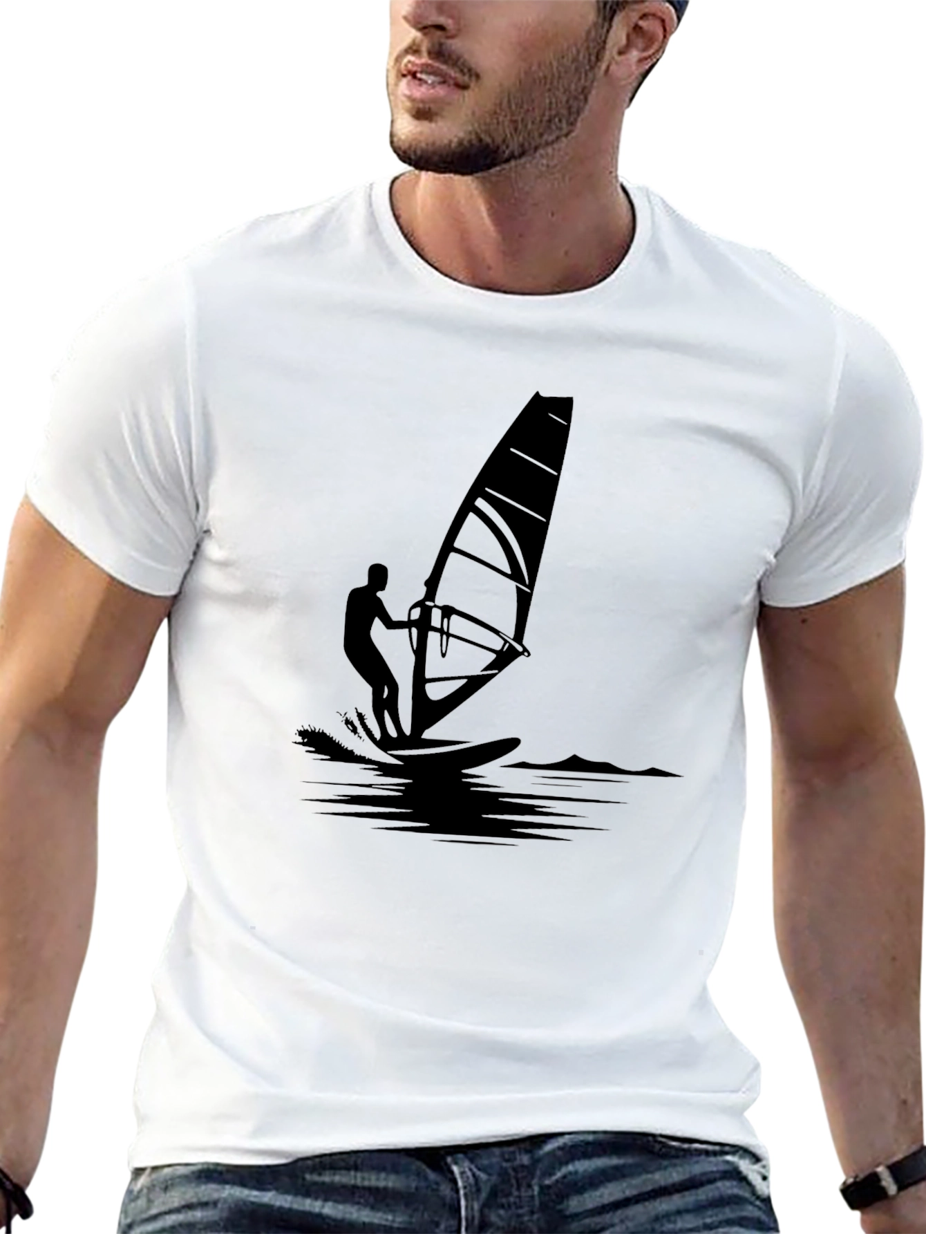 Windsurfer Graphic Tee - Black T-Shirt