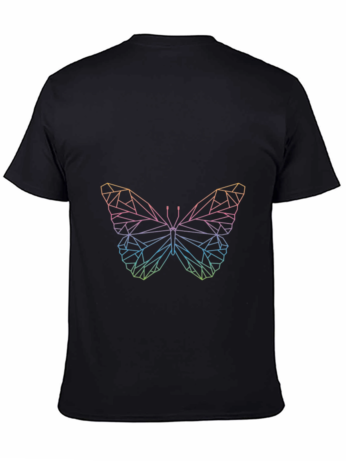 Geometric Butterfly Graphic Tee - Modern Style