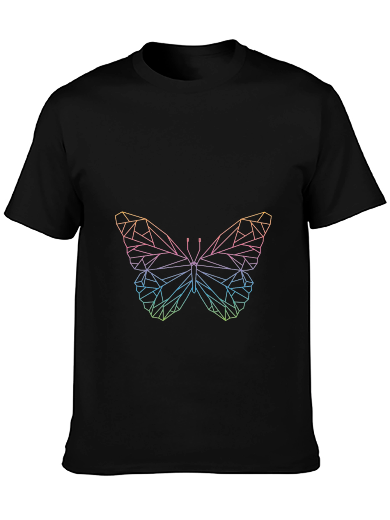 Geometric Butterfly Graphic Tee - Modern Style