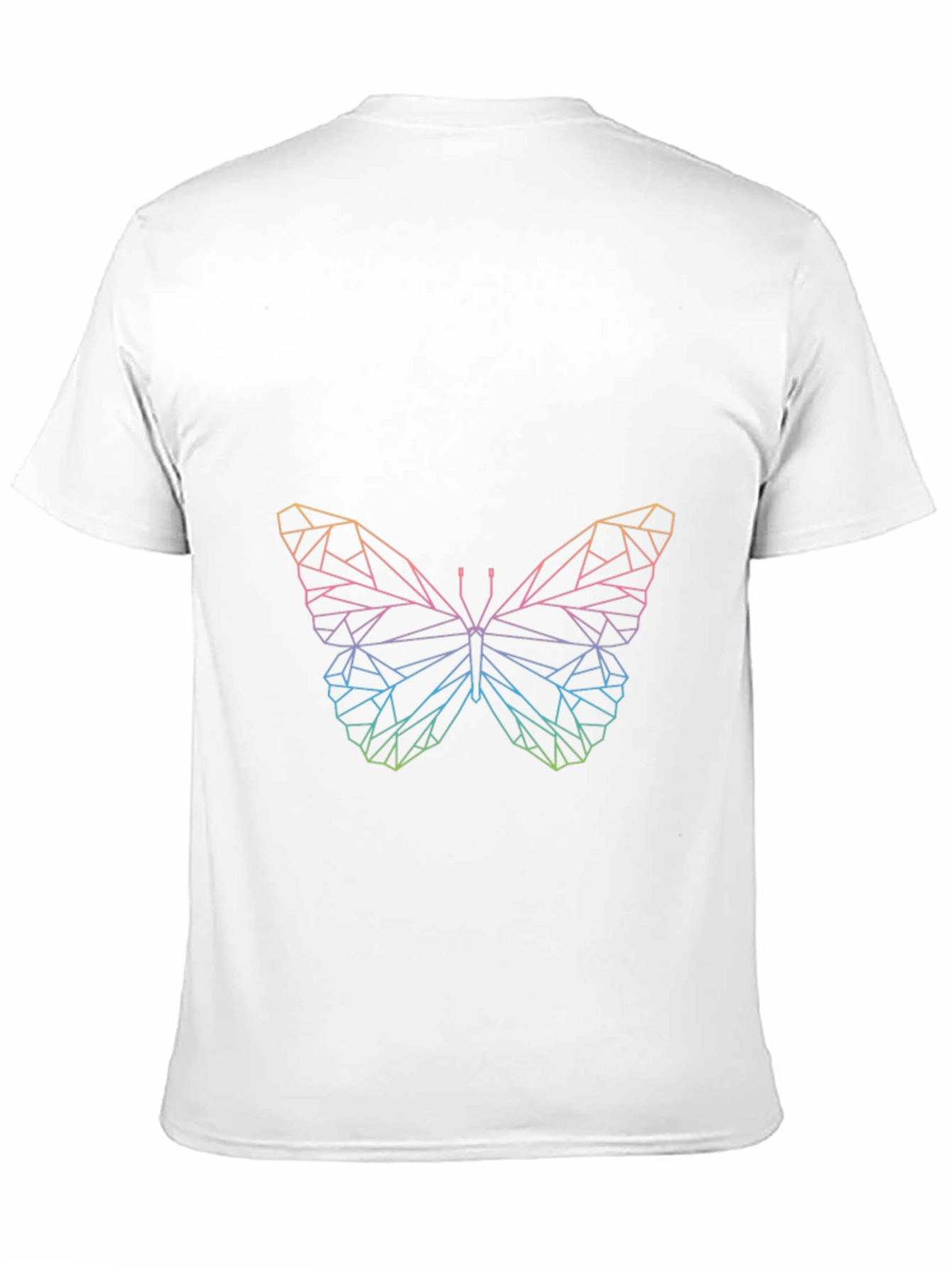Geometric Butterfly Graphic Tee - Modern Style