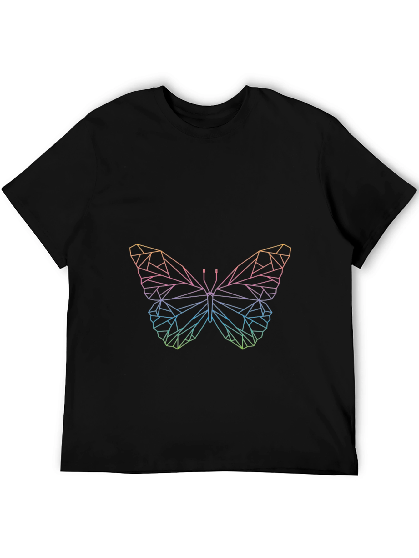 Geometric Butterfly Graphic Tee - Modern Style
