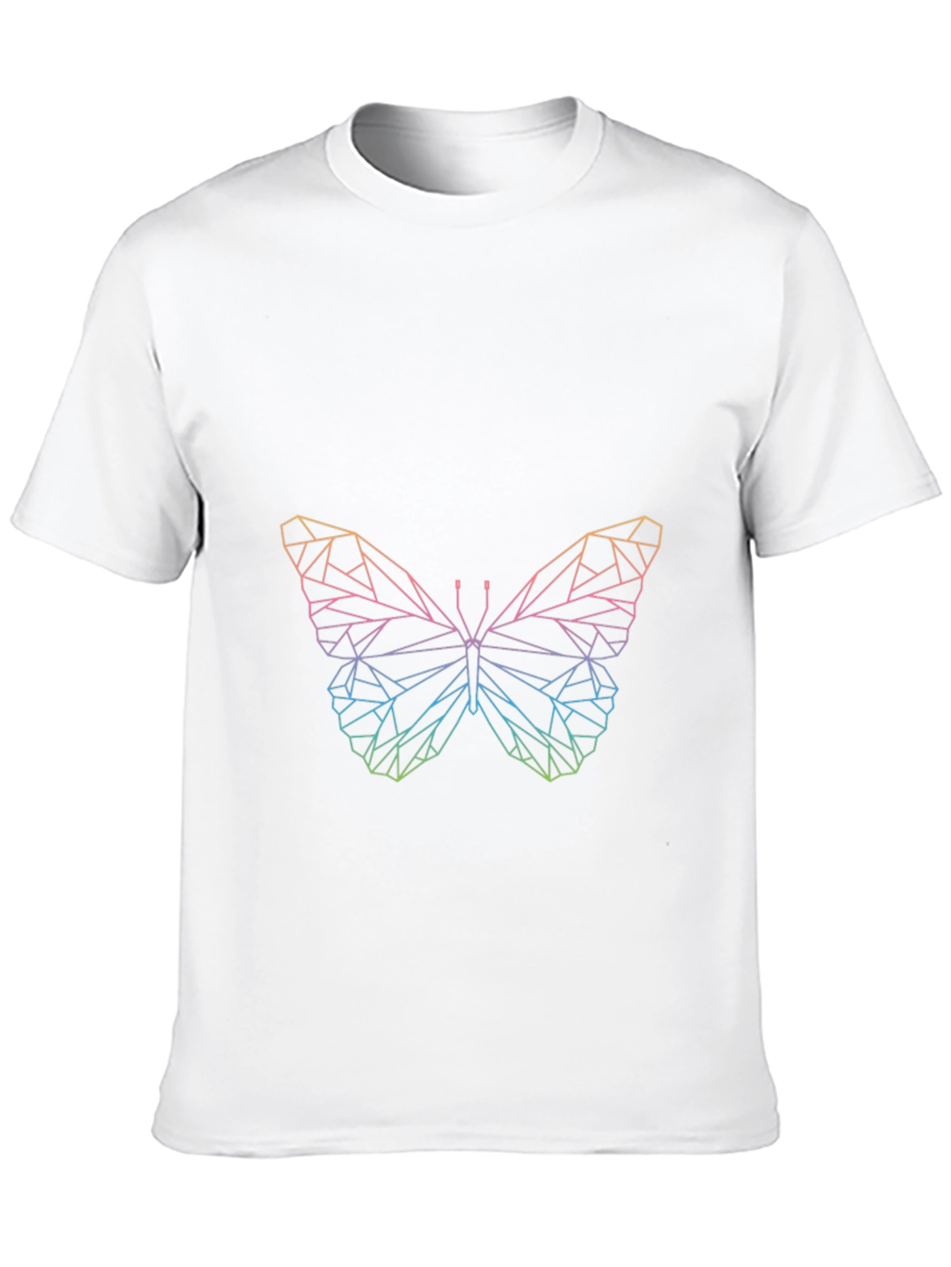 Geometric Butterfly Graphic Tee - Modern Style