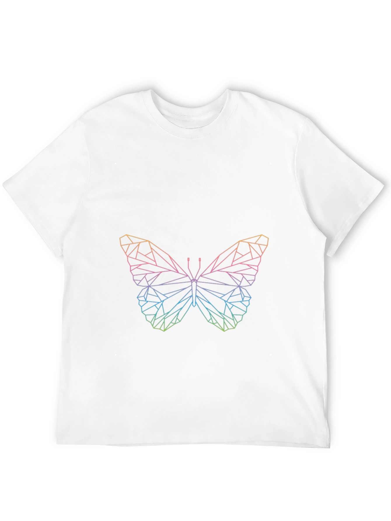 Geometric Butterfly Graphic Tee - Modern Style