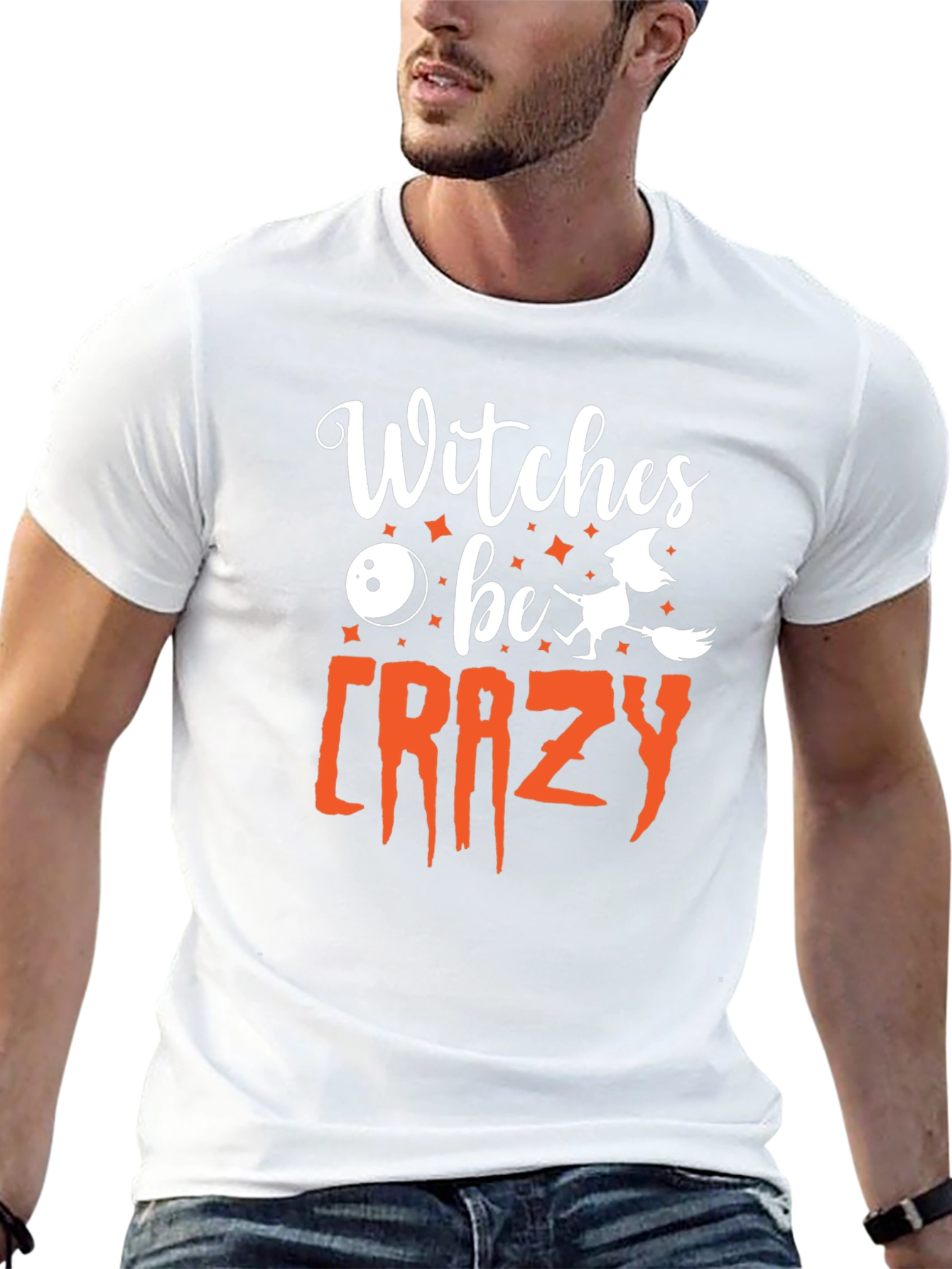 Witches Be Crazy Graphic Halloween T-Shirt