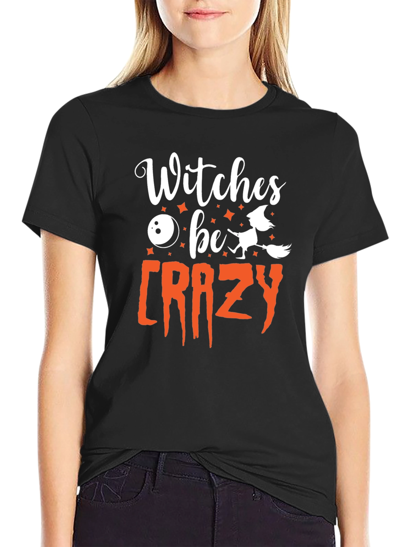 Witches Be Crazy Graphic Halloween T-Shirt