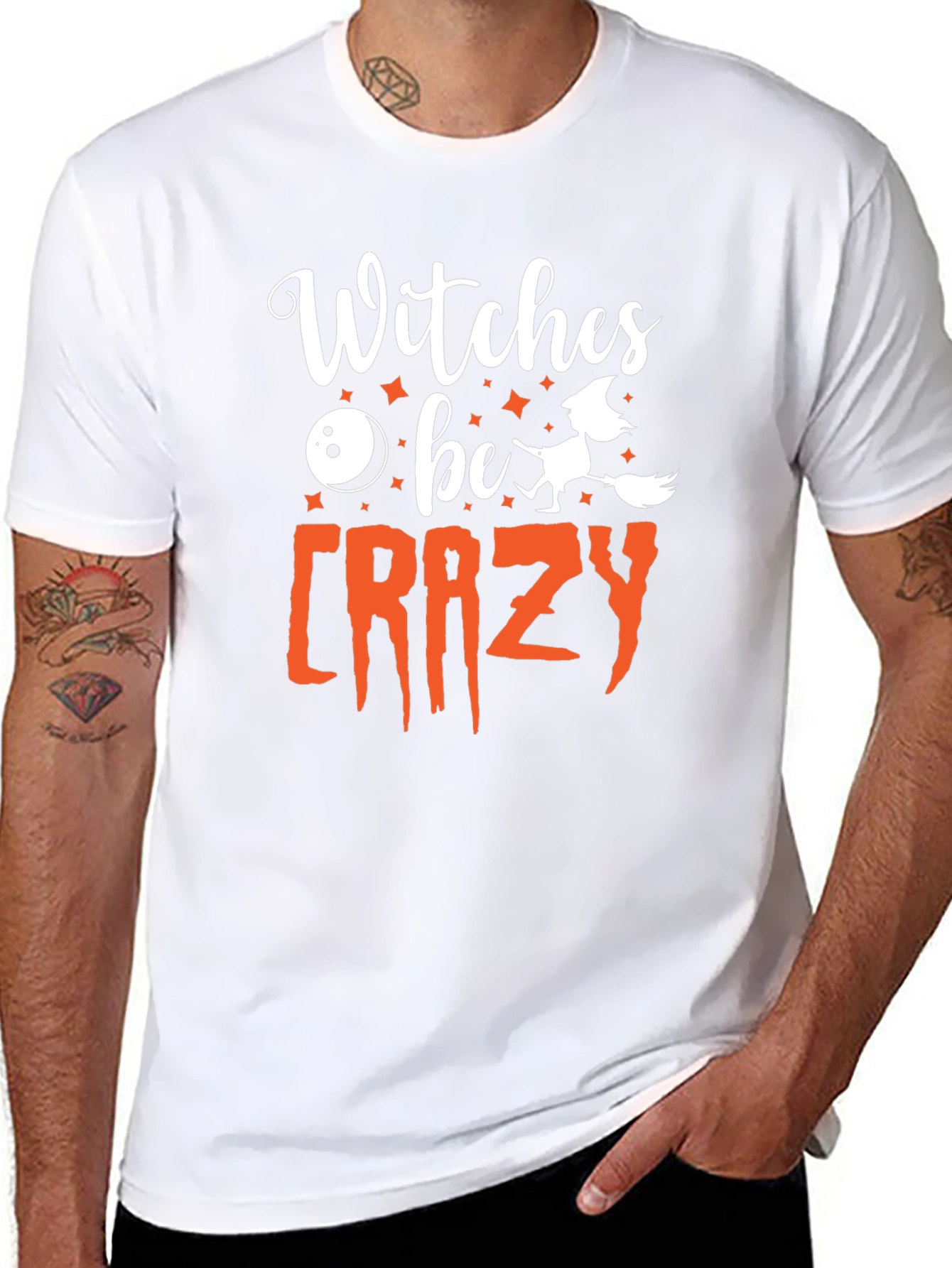 Witches Be Crazy Graphic Halloween T-Shirt