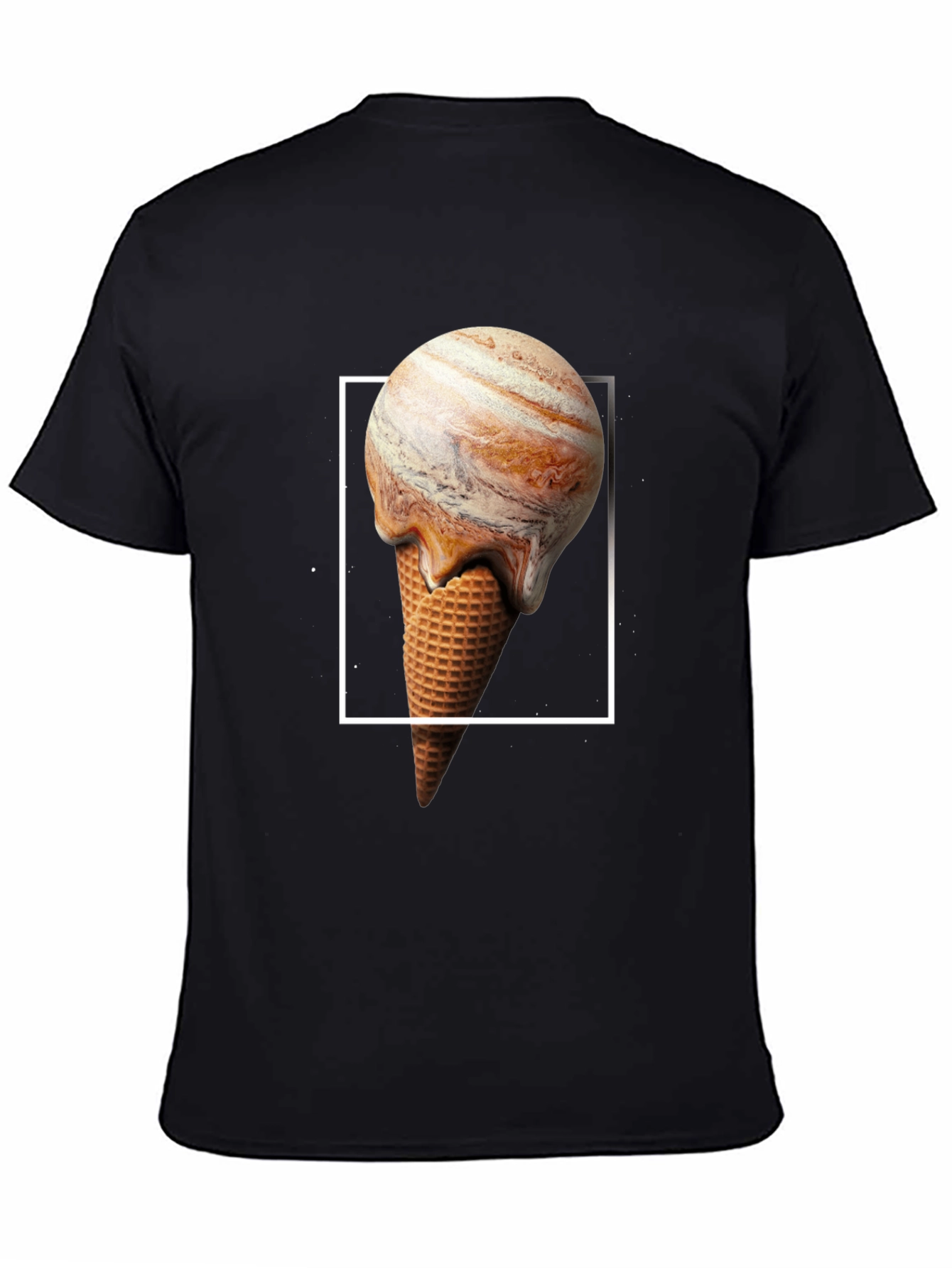 Planet Jupiter Ice Cream Cone Graphic T-Shirt
