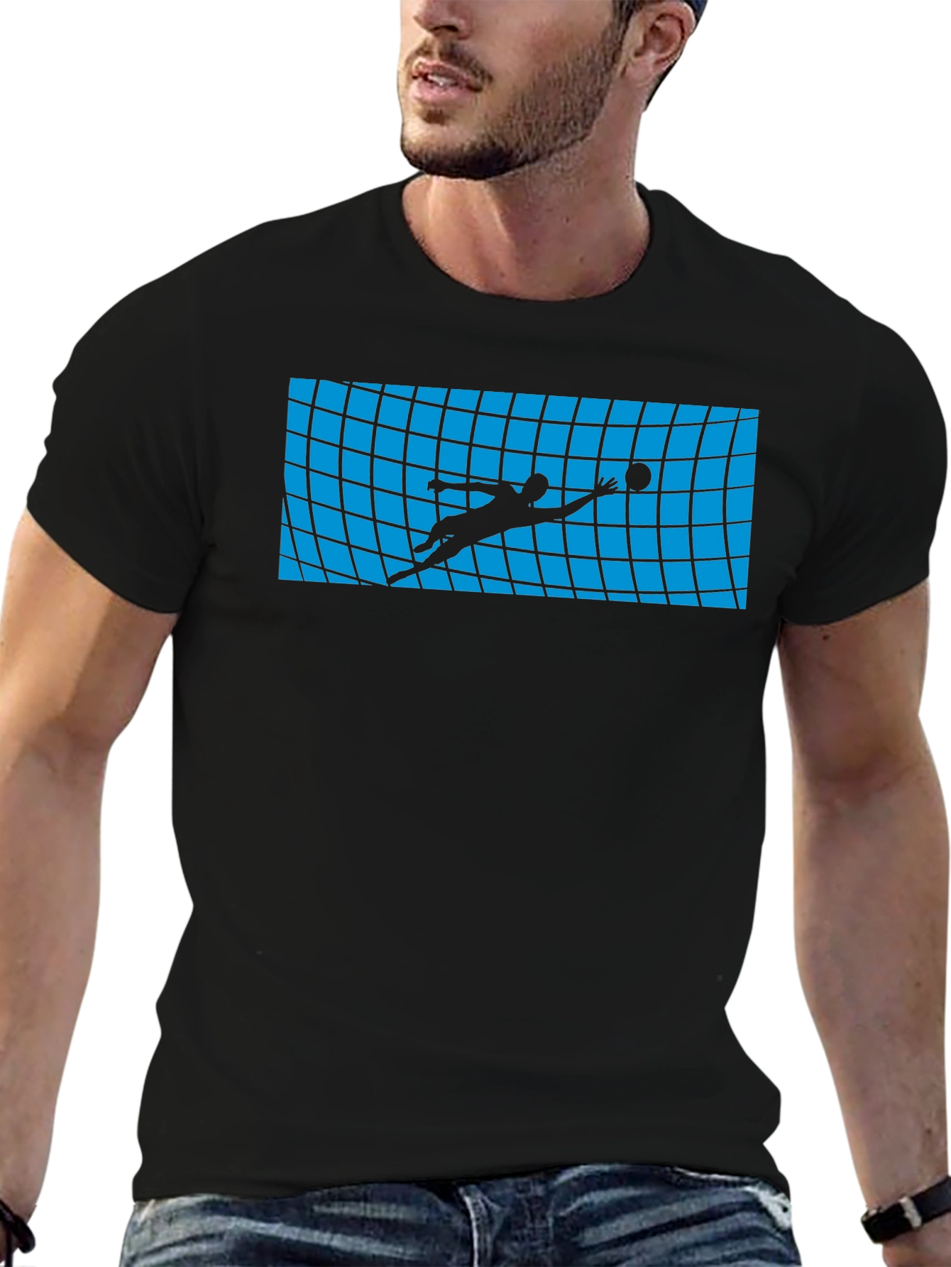 Goalkeeper Graphic T-Shirt - Soccer Save Design