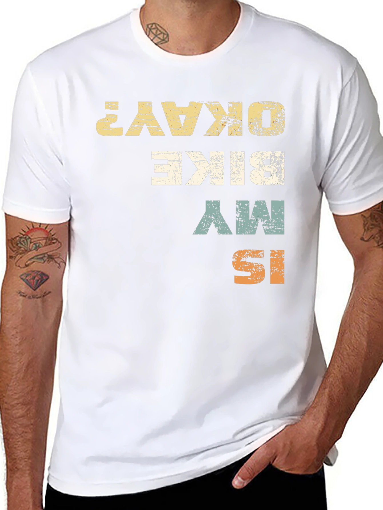 Is My Bike Okay? Graphic Print T-Shirt