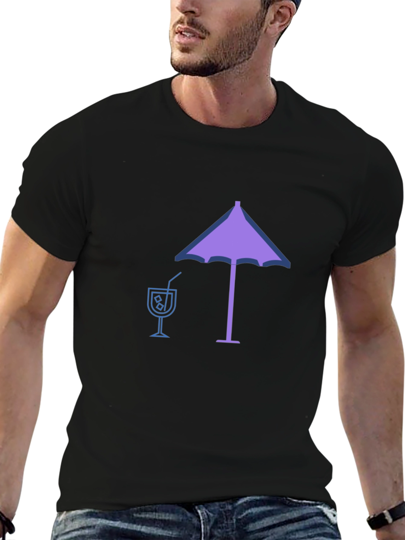 Beach Vibes Graphic Tee - Relaxed Fit Cotton T-Shirt