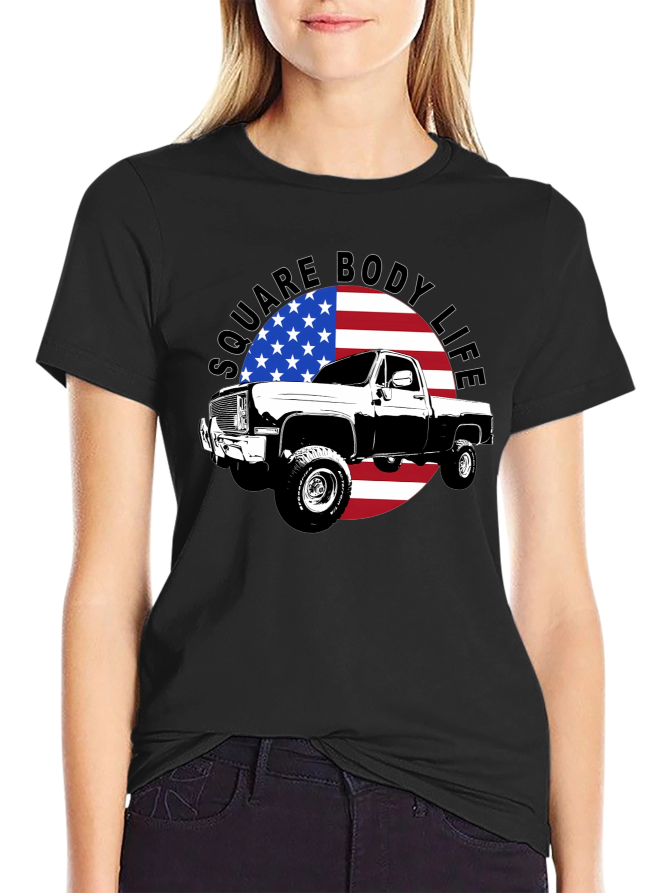 Square Body Life Black T-Shirt