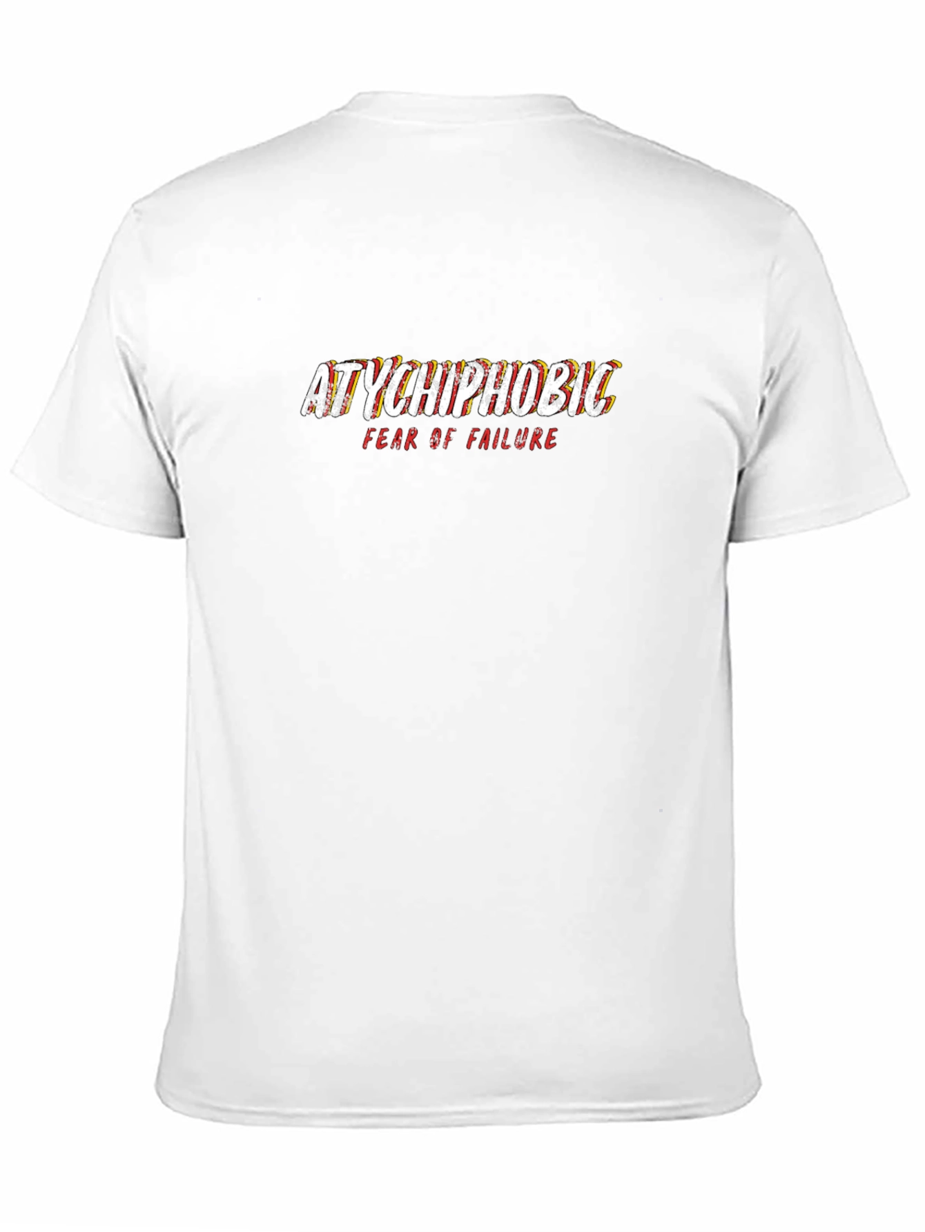 Atychiphobic Fear of Failure Black Graphic T-Shirt