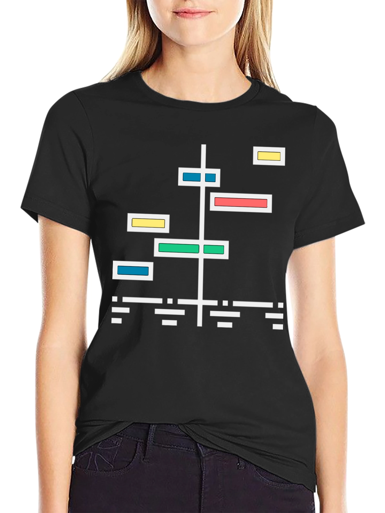 Abstract Graphic Tee - Modern Geometric Design