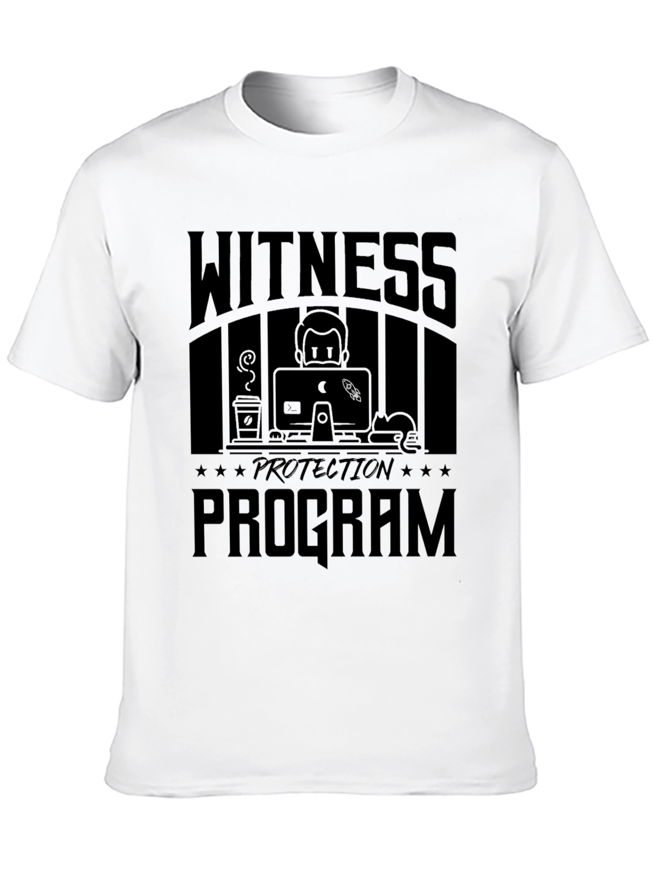 Witness Protection Program Black Graphic T-Shirt