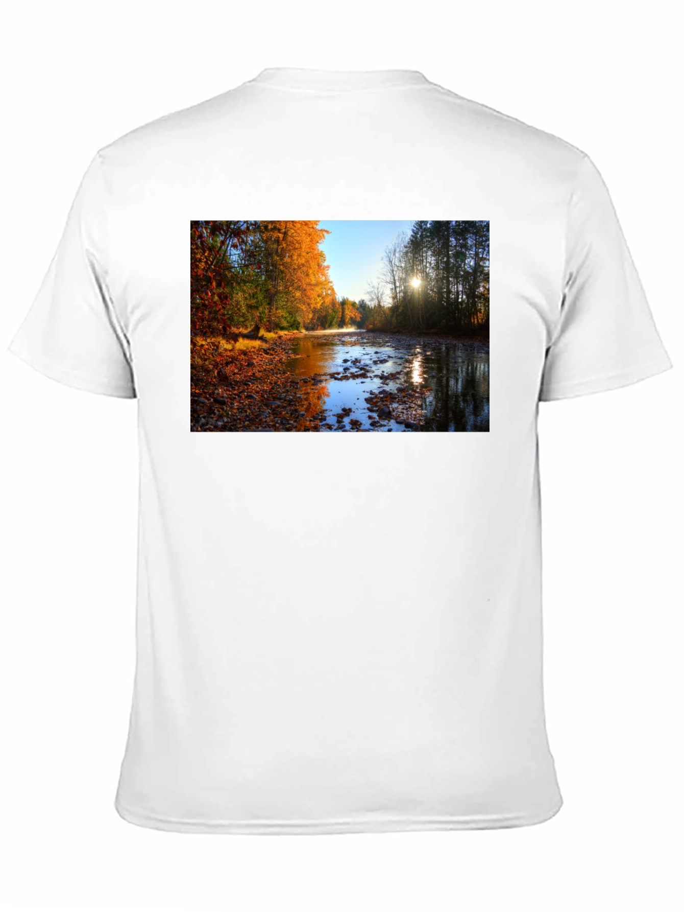 Autumn River Graphic Tee - Nature Lovers T-Shirt
