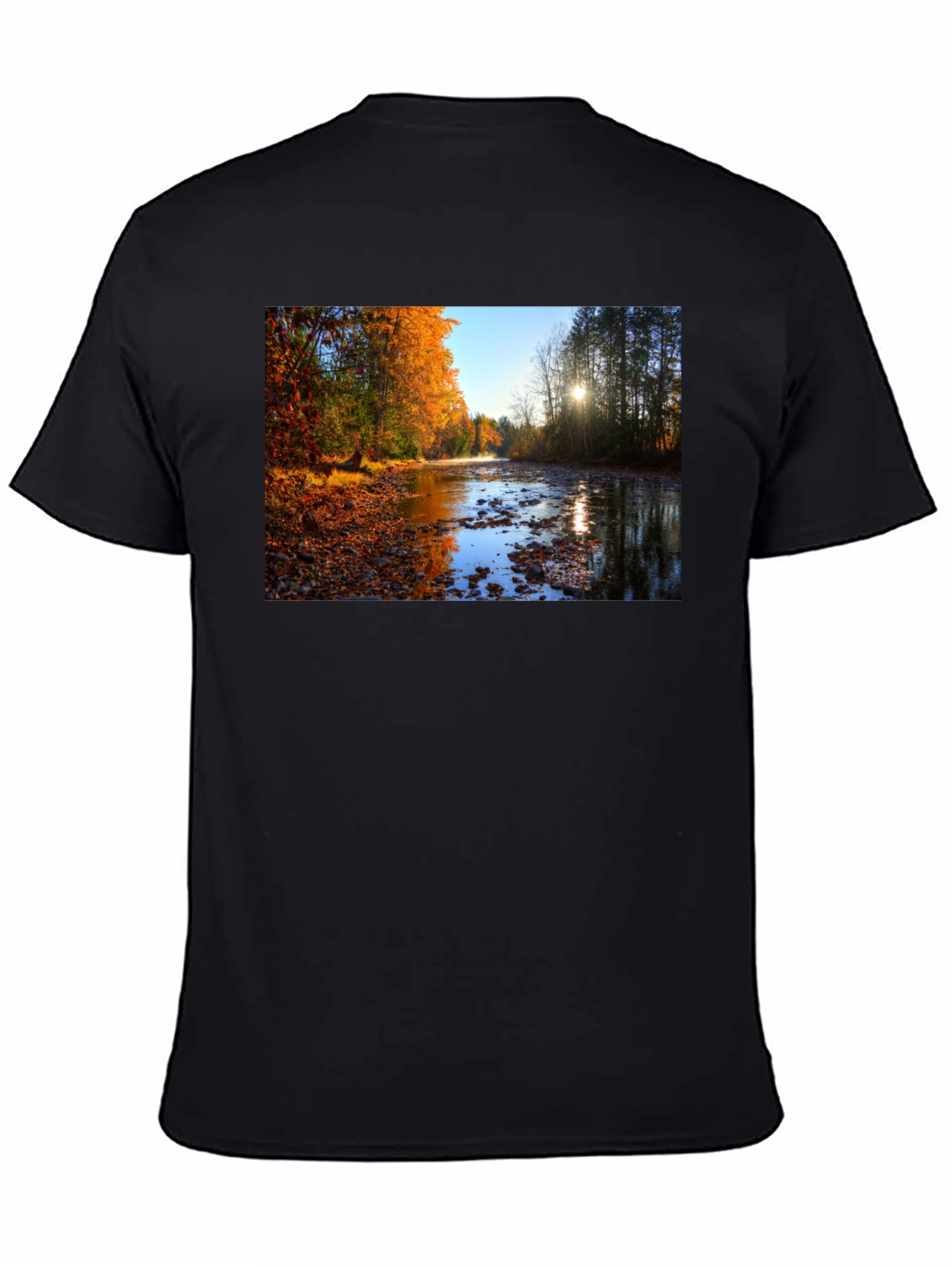Autumn River Graphic Tee - Nature Lovers T-Shirt