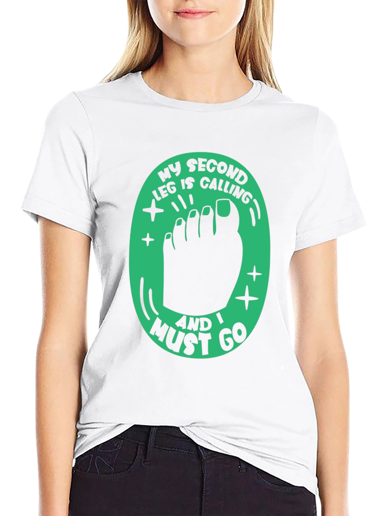 Funny Second Leg Calling Graphic Tee