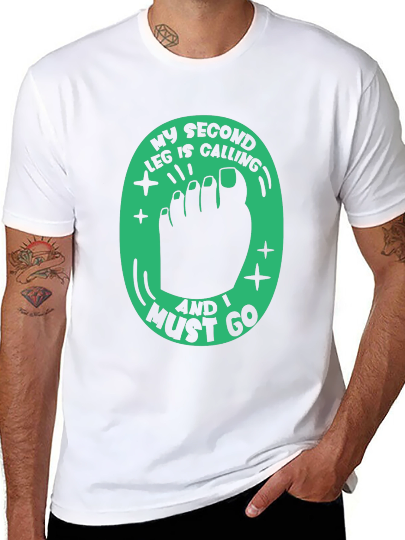 Funny Second Leg Calling Graphic Tee