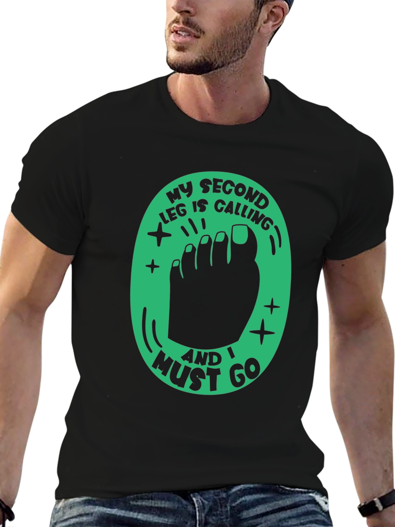 Funny Second Leg Calling Graphic Tee
