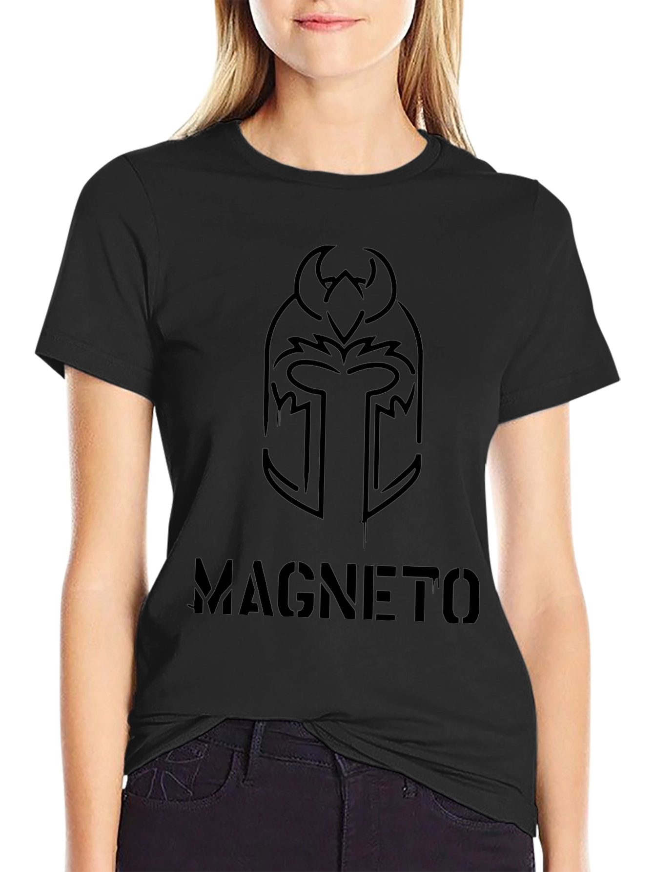 Magneto Helmet Graphic T-Shirt - Mens Black Tee