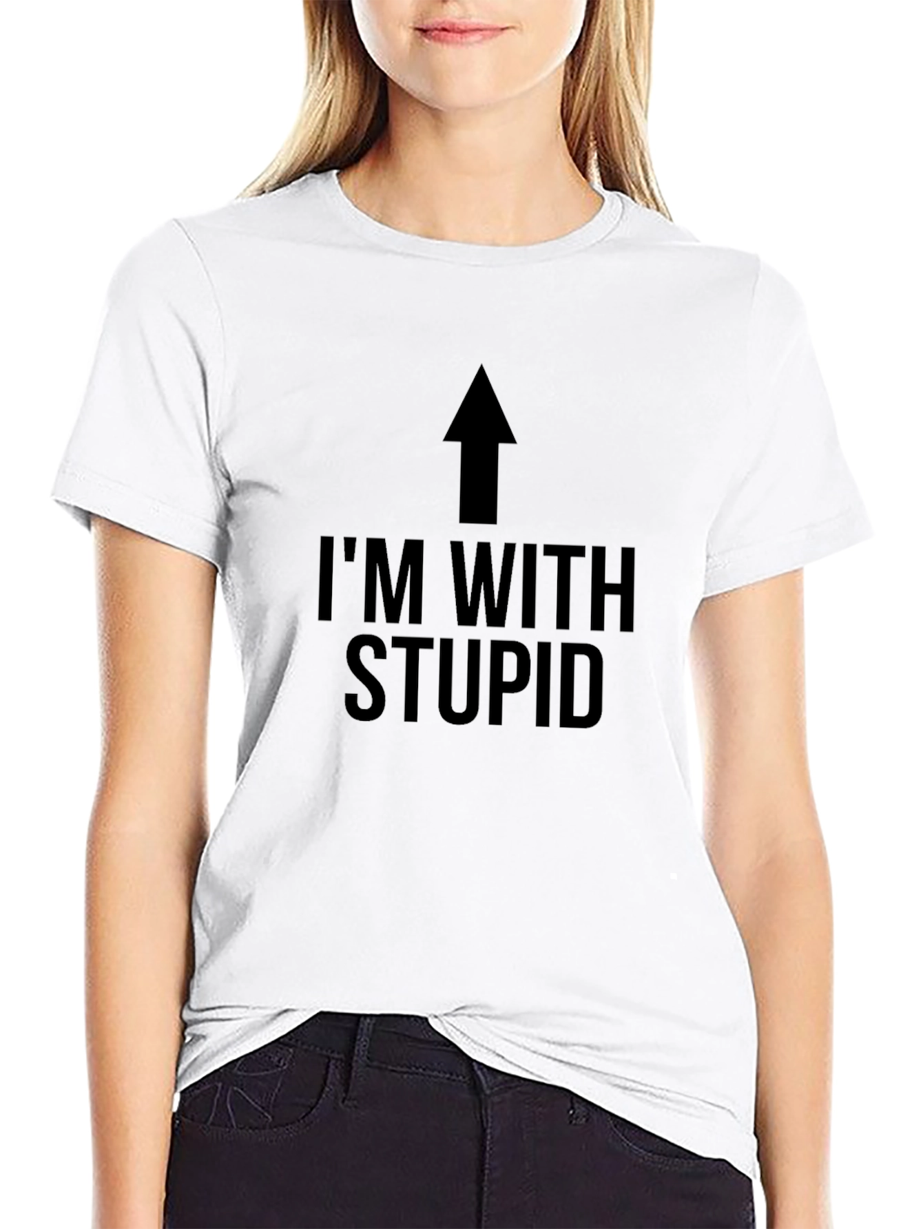 Im With Stupid T-Shirt - Novelty Humor Tee