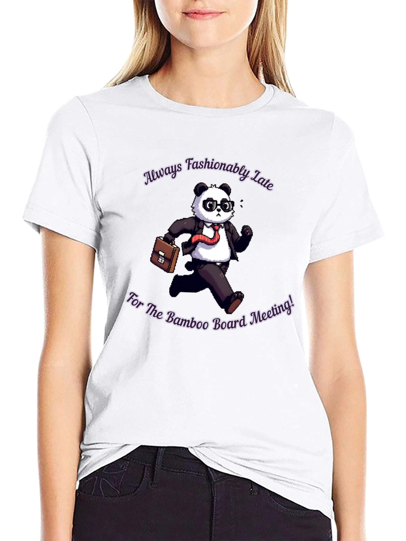 Fashionably Late Panda T-Shirt