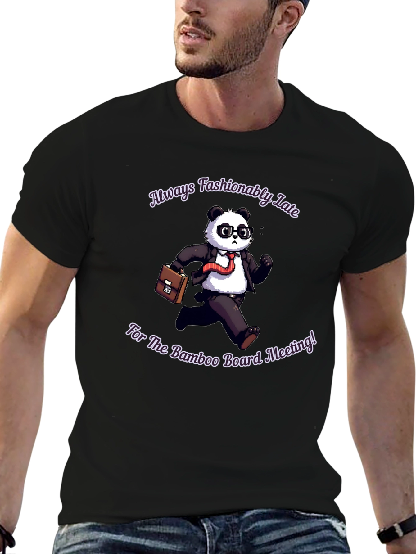 Fashionably Late Panda T-Shirt