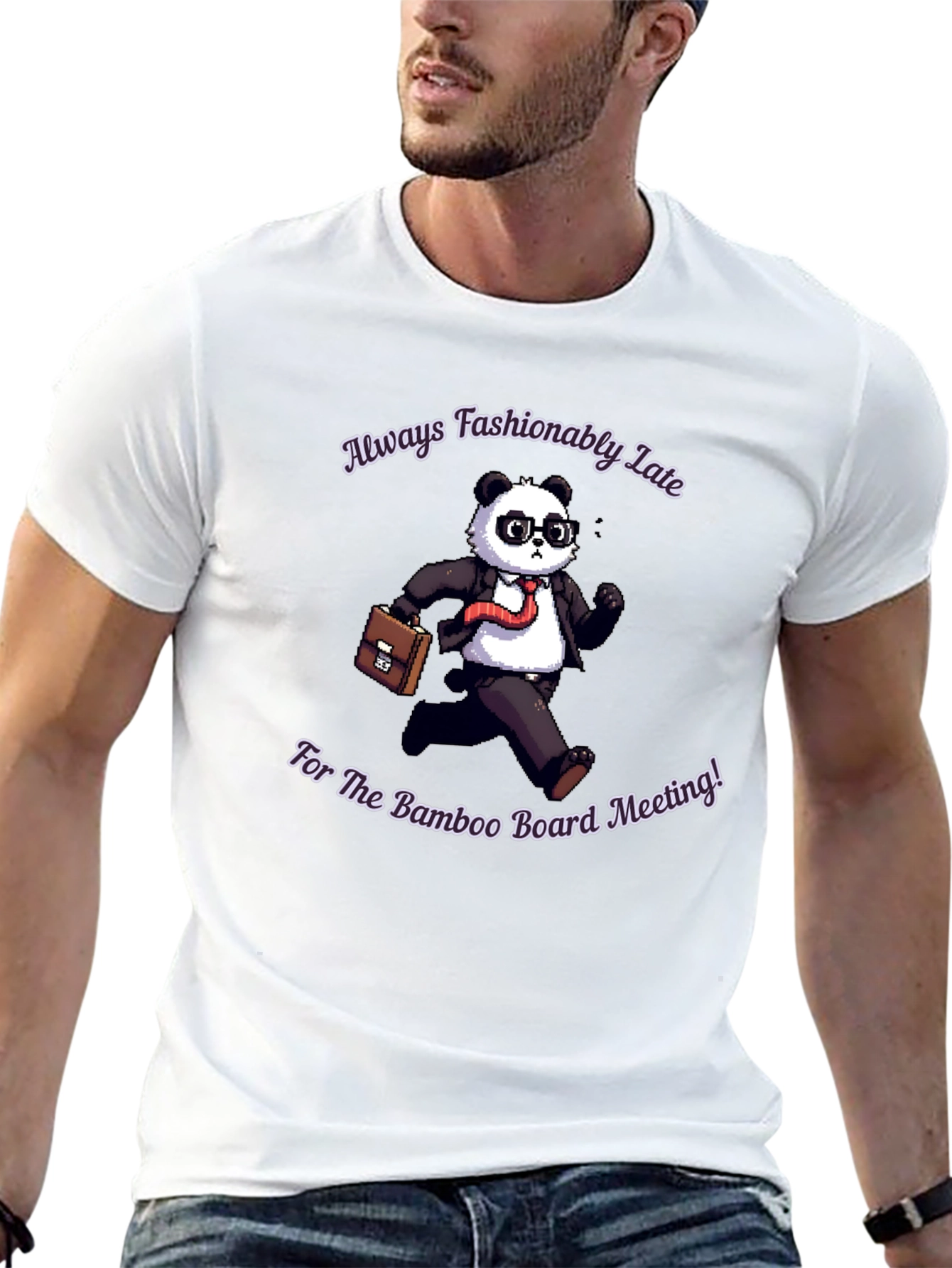 Fashionably Late Panda T-Shirt