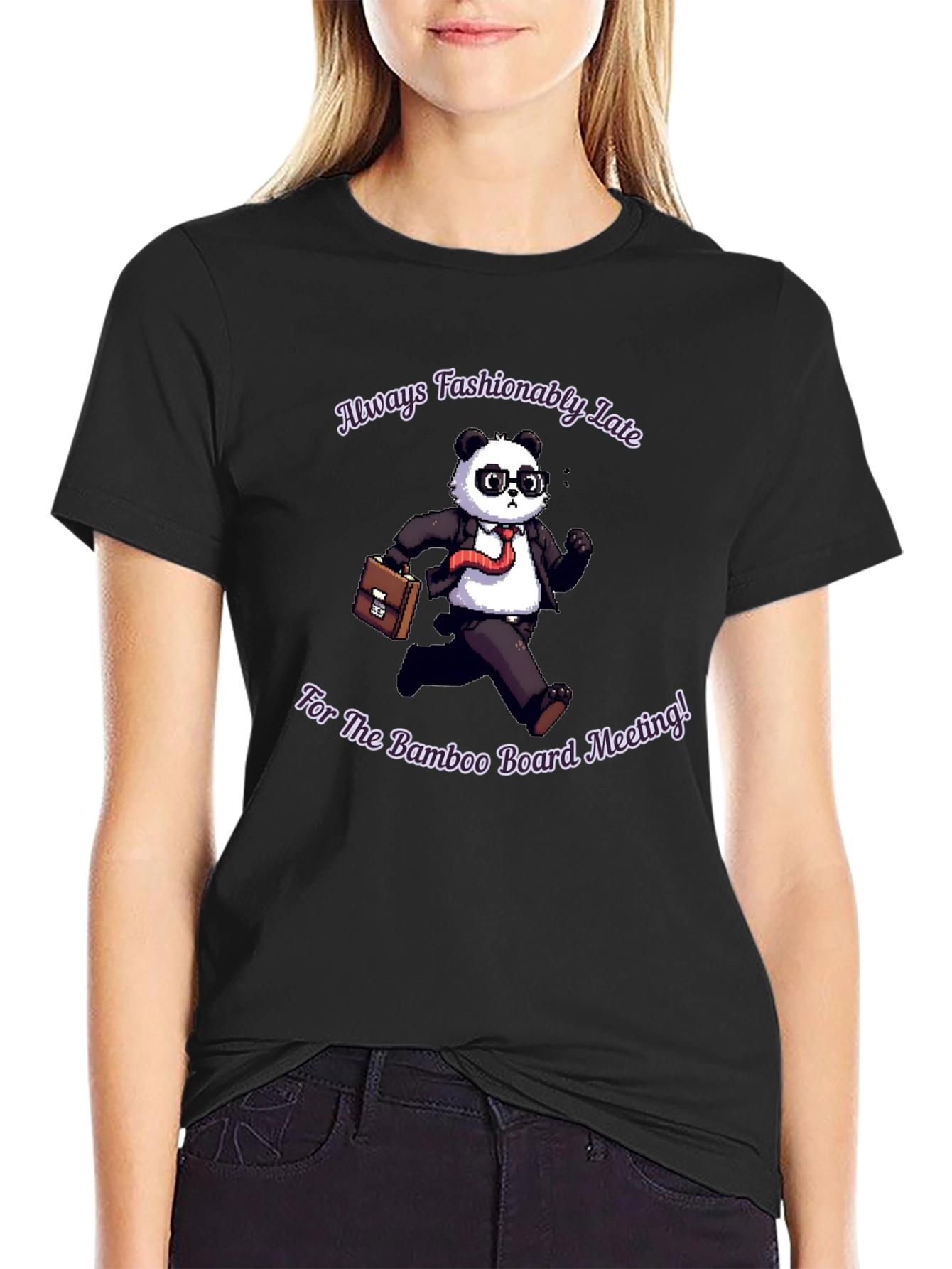 Fashionably Late Panda T-Shirt