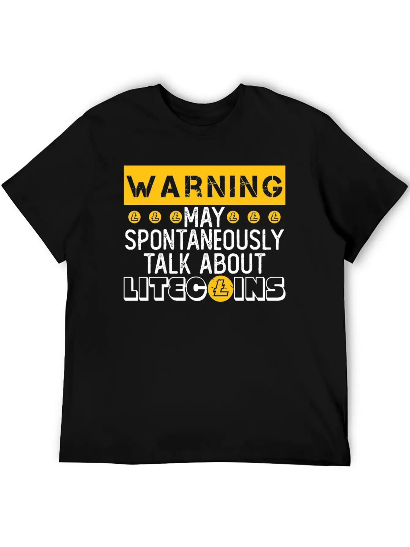 Warning Talk About Litecoin Crypto Coin Blockchain Unisex Casual T-Shirt – Clean Design For Daily Comfort
