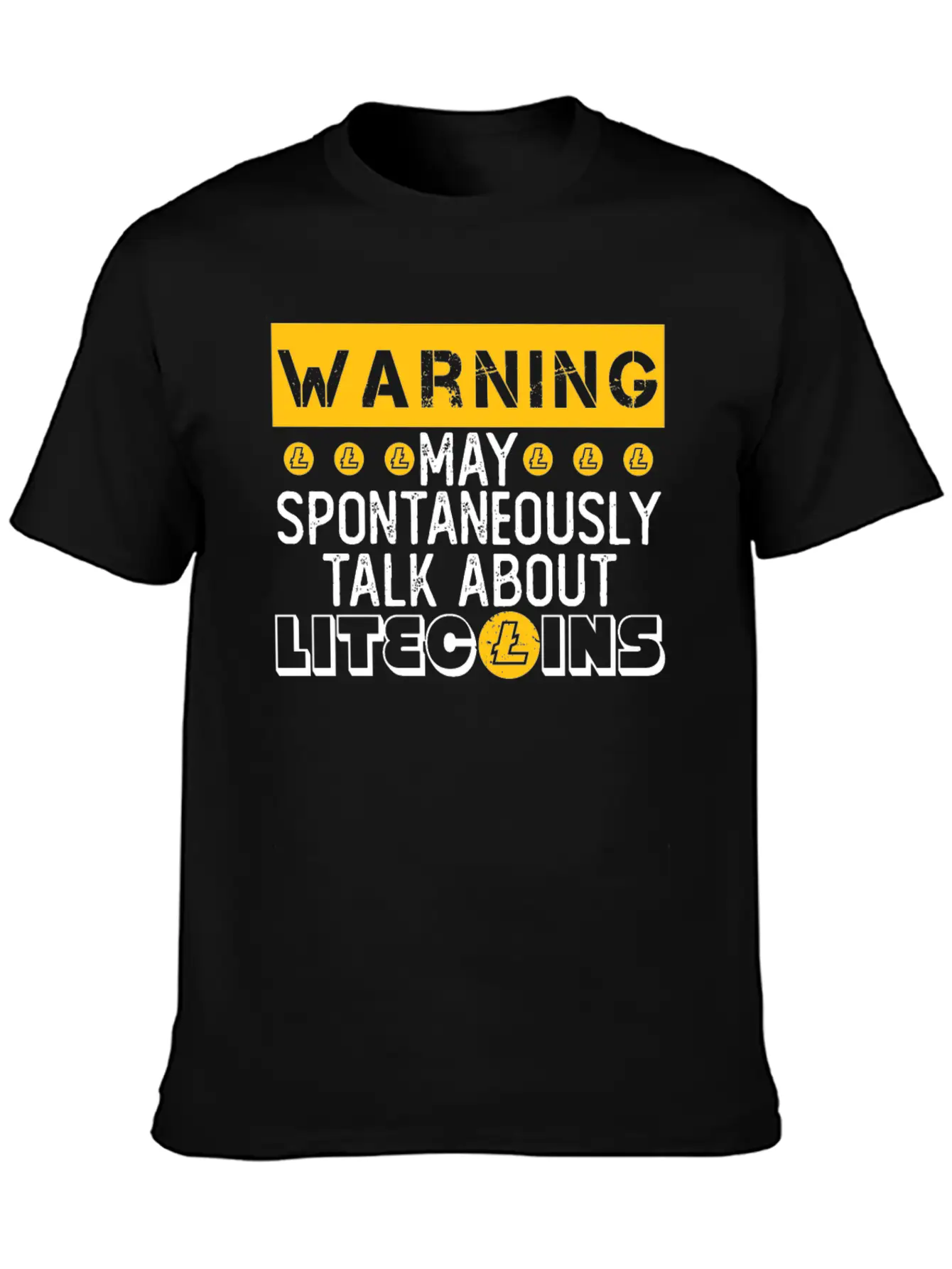 Warning Talk About Litecoin Crypto Coin Blockchain Unisex Casual T-Shirt – Clean Design For Daily Comfort