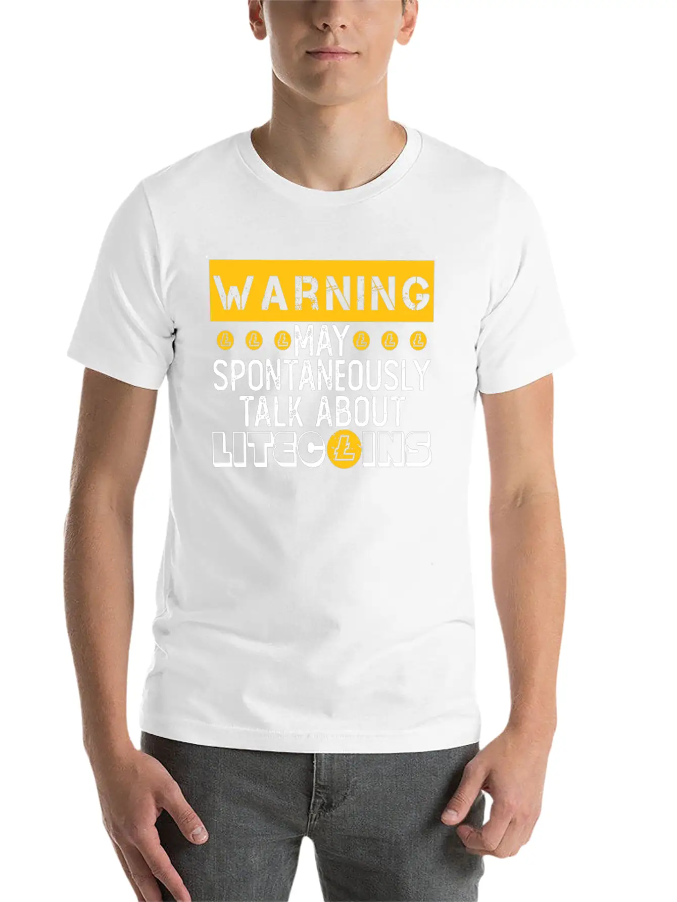 Warning Talk About Litecoin Crypto Coin Blockchain Unisex Casual T-Shirt – Clean Design For Daily Comfort