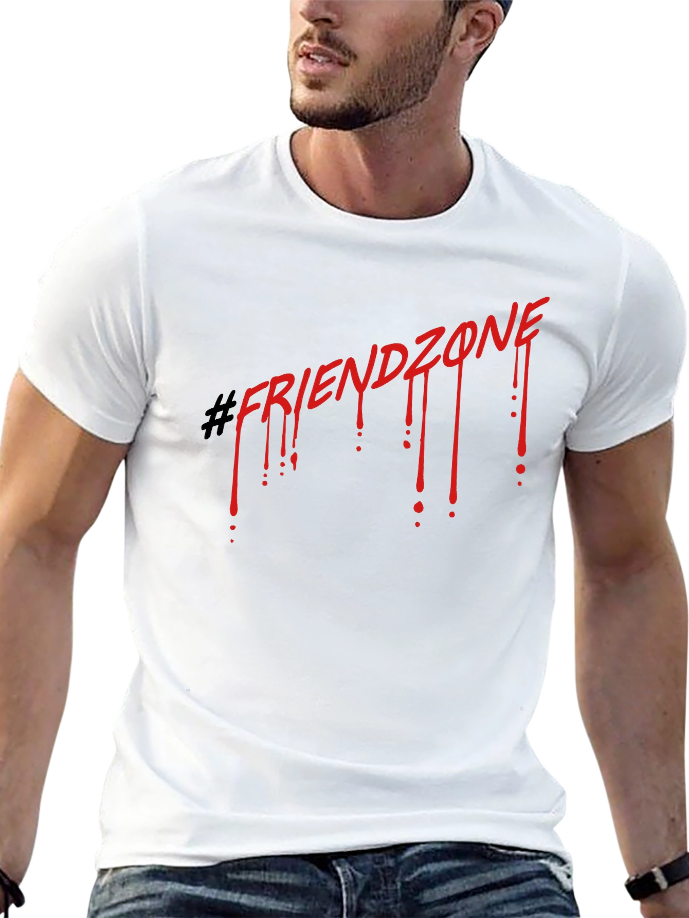 Friendzone Tee - Red Drip Design