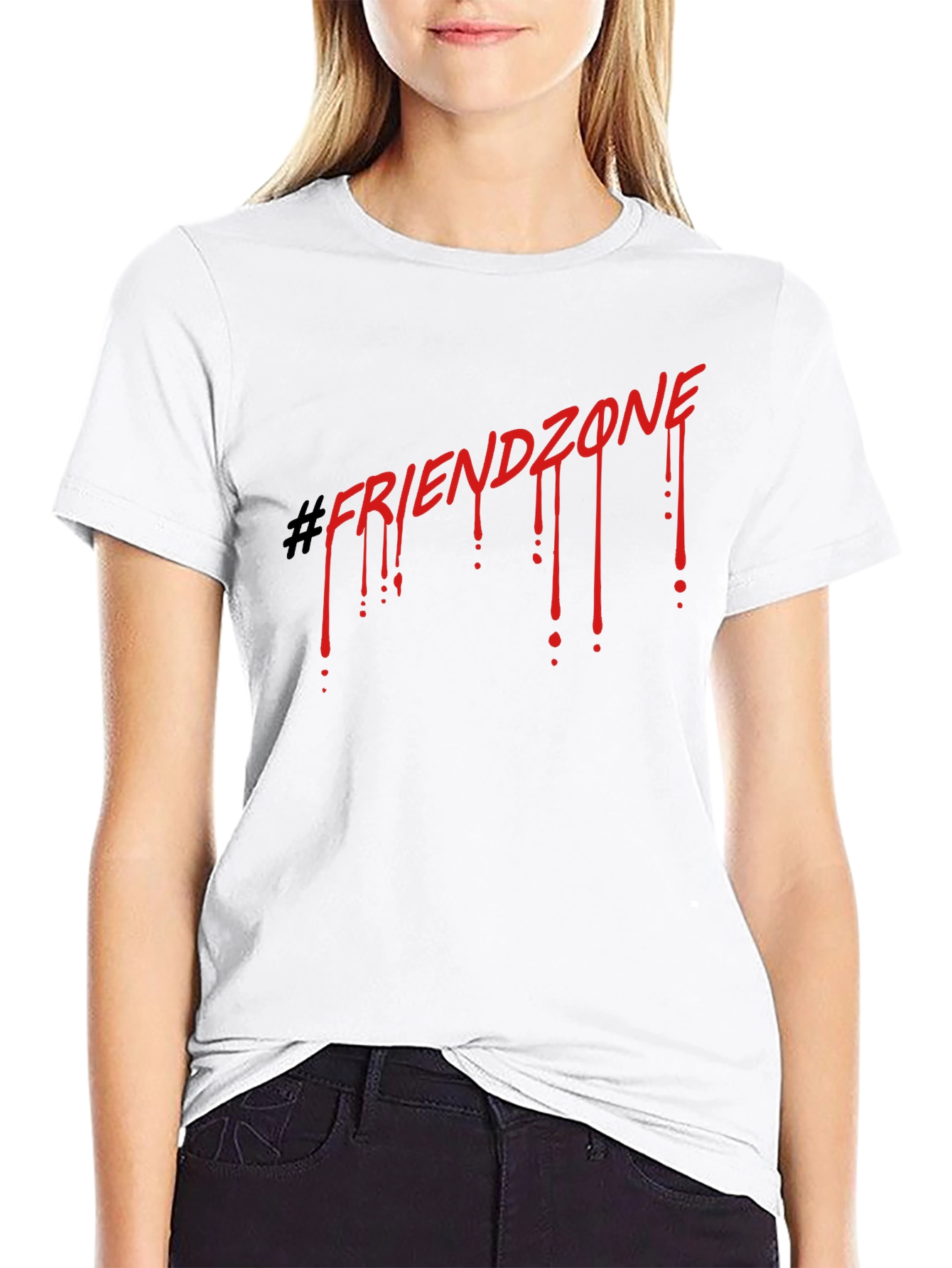 Friendzone Tee - Red Drip Design