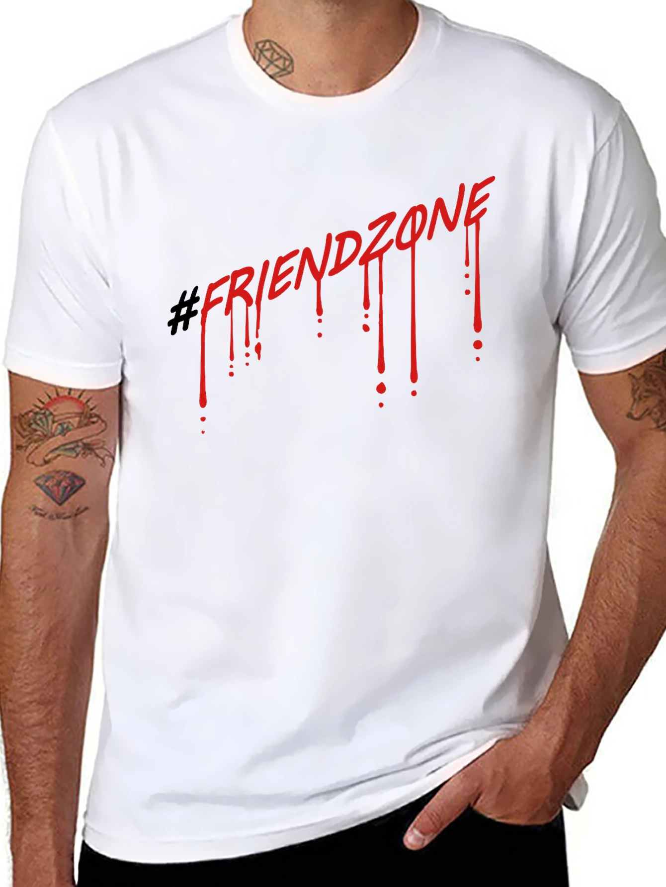 Friendzone Tee - Red Drip Design