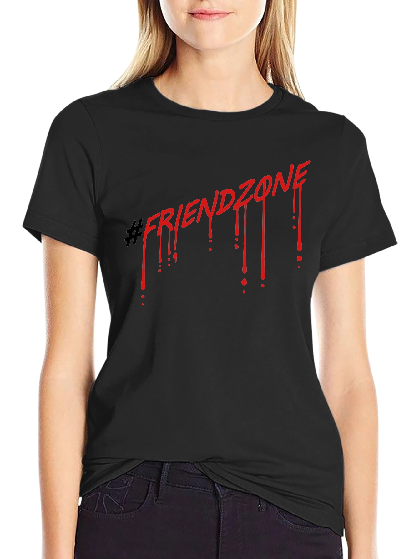 Friendzone Tee - Red Drip Design