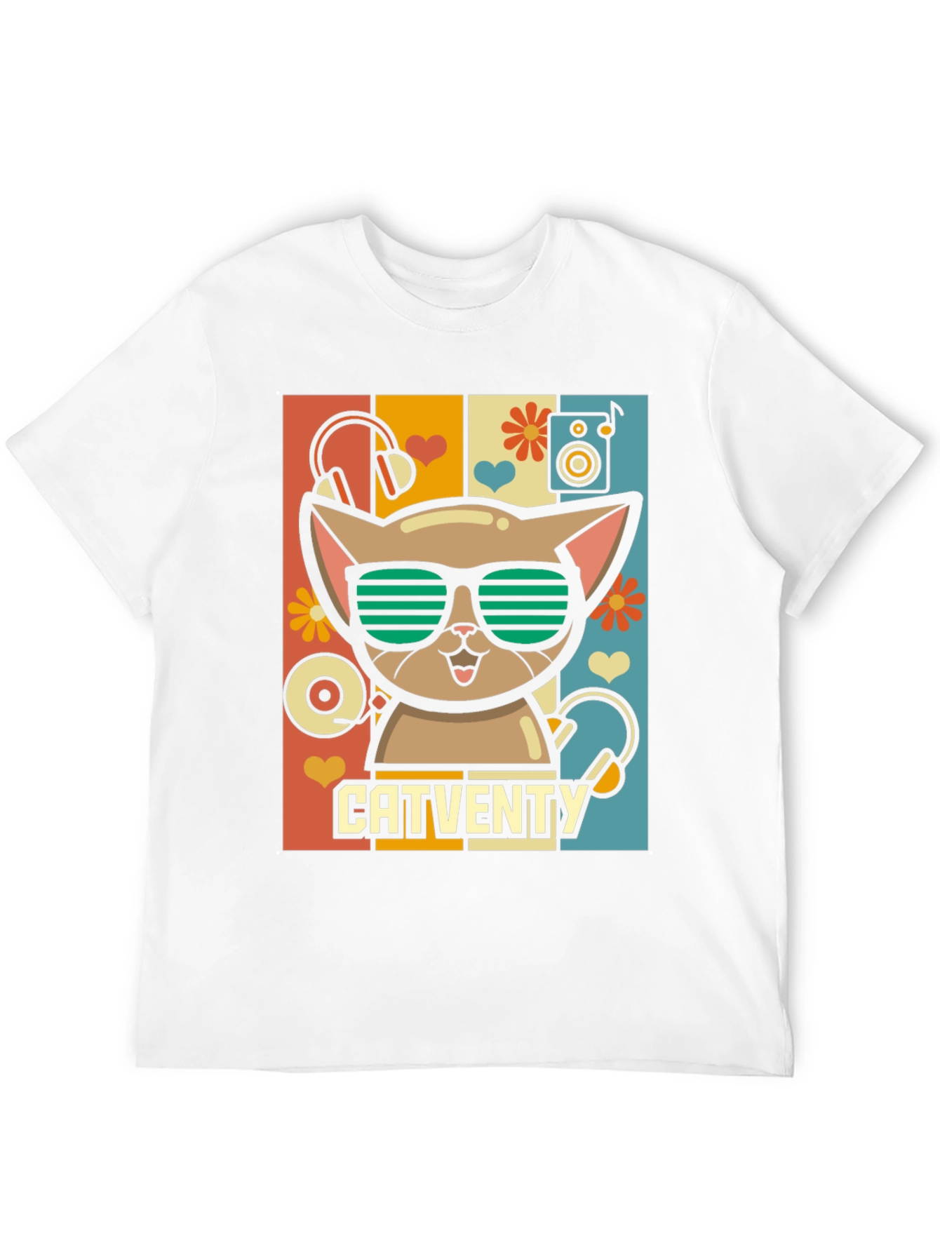 Catventy Retro Music T-Shirt